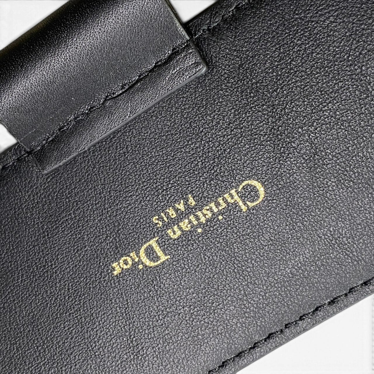 j13 【新品保管品】DIOR フラワーモチーフ レザーベルト 花柄 装飾 イタリア製 35-MA-0273-75 ブラック レザー レディース 女性用k02i