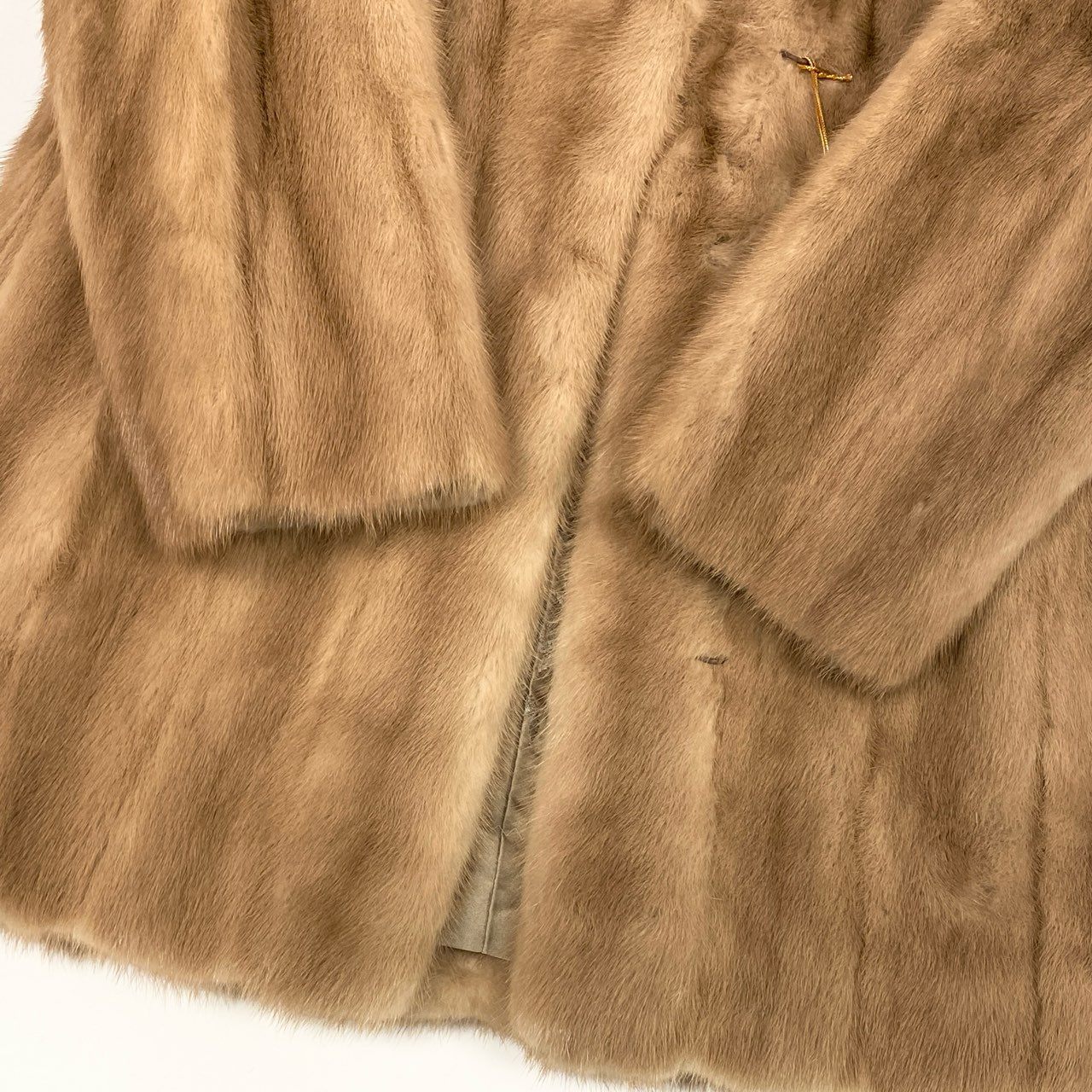 43a21 EMBA エンバ パステルミンク ファーコート サイズ11 ベージュ 本毛皮 Pastel Mink Fur Coatt18r