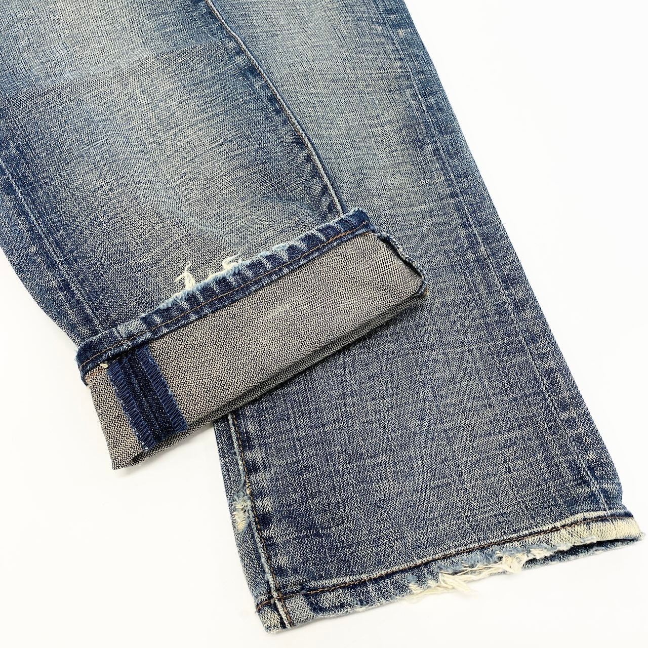 54c19 Dior ディオール デニムパンツ ジーンズ ボタンフライ ダメージ加工 30サイズ インディゴ コットン100％ メンズ 男性用o07t