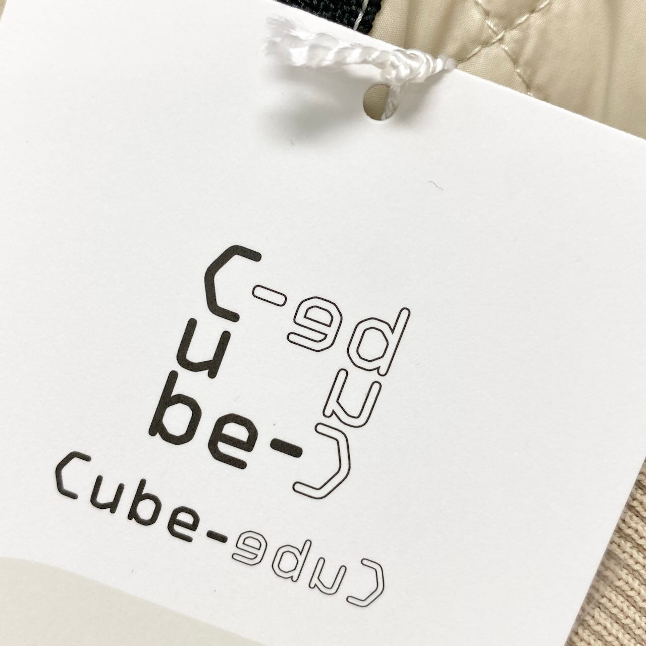 40f15 【未使用タグ付】 cube-cube センソユニコ キルティングコート 中綿コート アウター ハイネック サイズ38 ベージュ レディース 女性用u02t