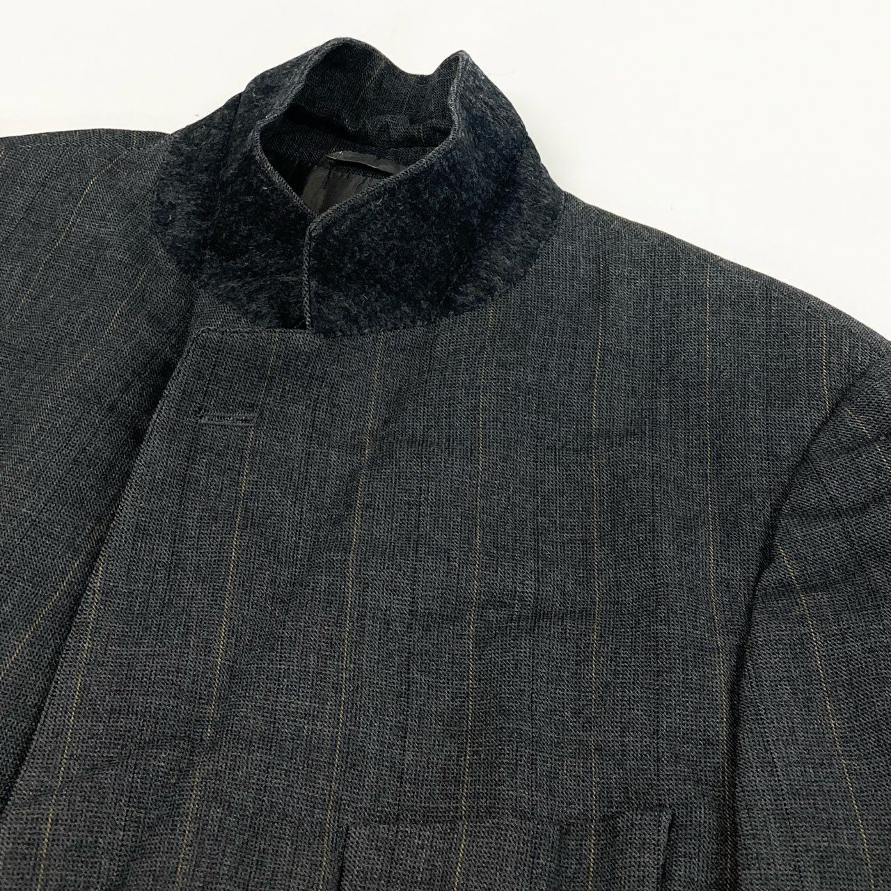 69L17 GIORGIO ARMANI ジョルジオ アルマーニ イタリア製 セットアップ スーツ VINTAGE 大きいサイズ 52 XLサイズ相当 グレー ウール メンズo07t