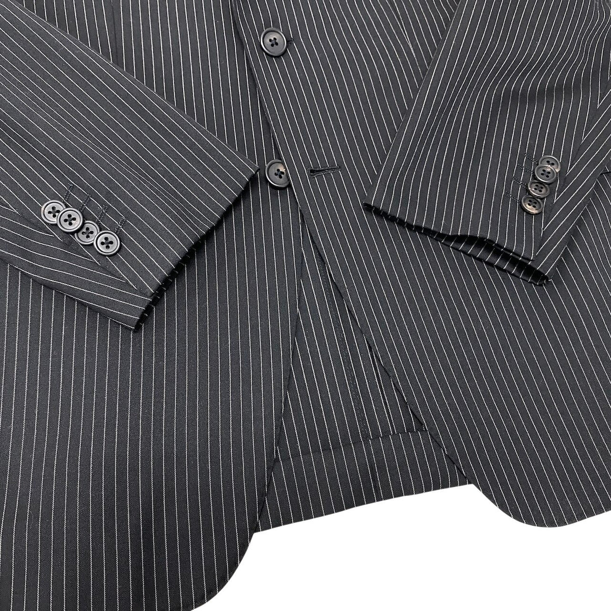 48j16 Paul Smith LONDON ポールスミス セットアップ シングルスーツ ストライプ サイズM ネイビー メンズ 紳士服u02t