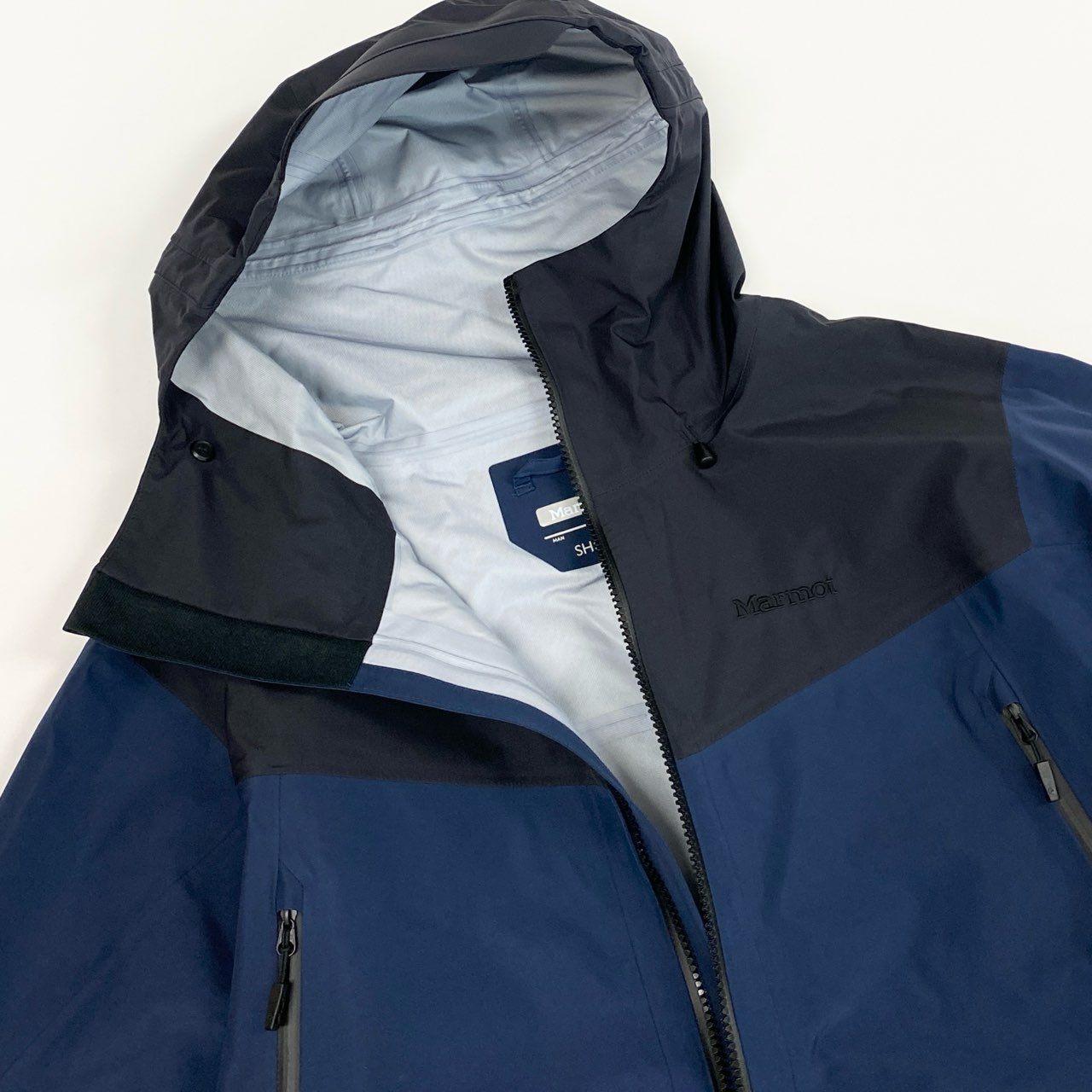 49L9 【美品】Marmot × SHIPS マーモット シップス ナイロンジャケット  SHELL JACKET GORE-TEX TSFMR209SP Lサイズ ネイビー ブラック ナイロン100％ メンズo07t