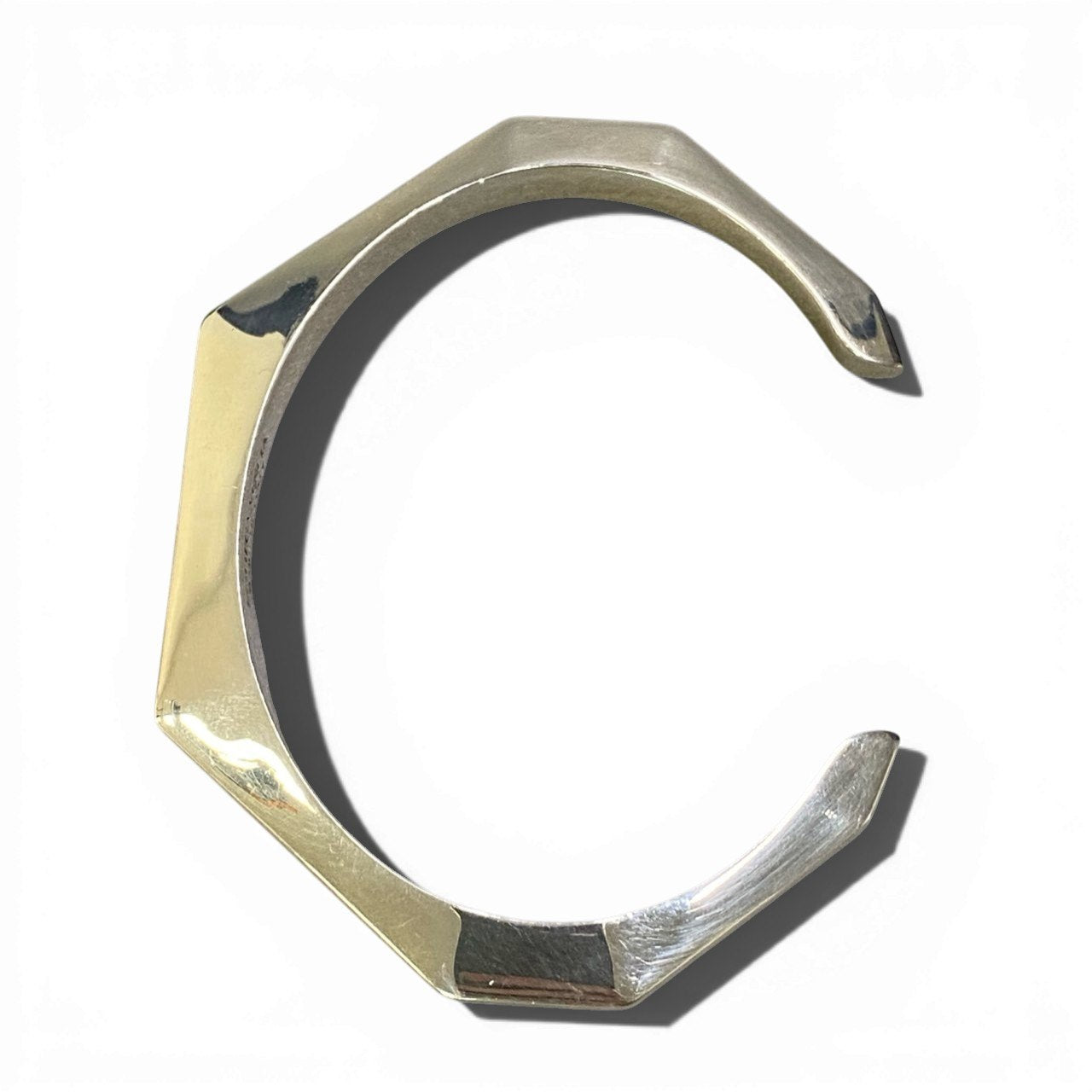 b17 BOTTEGA VENETA ボッテガヴェネタ ファセット カフ バングル アクセサリー シルバー Ag925 メンズ 男性用k02i