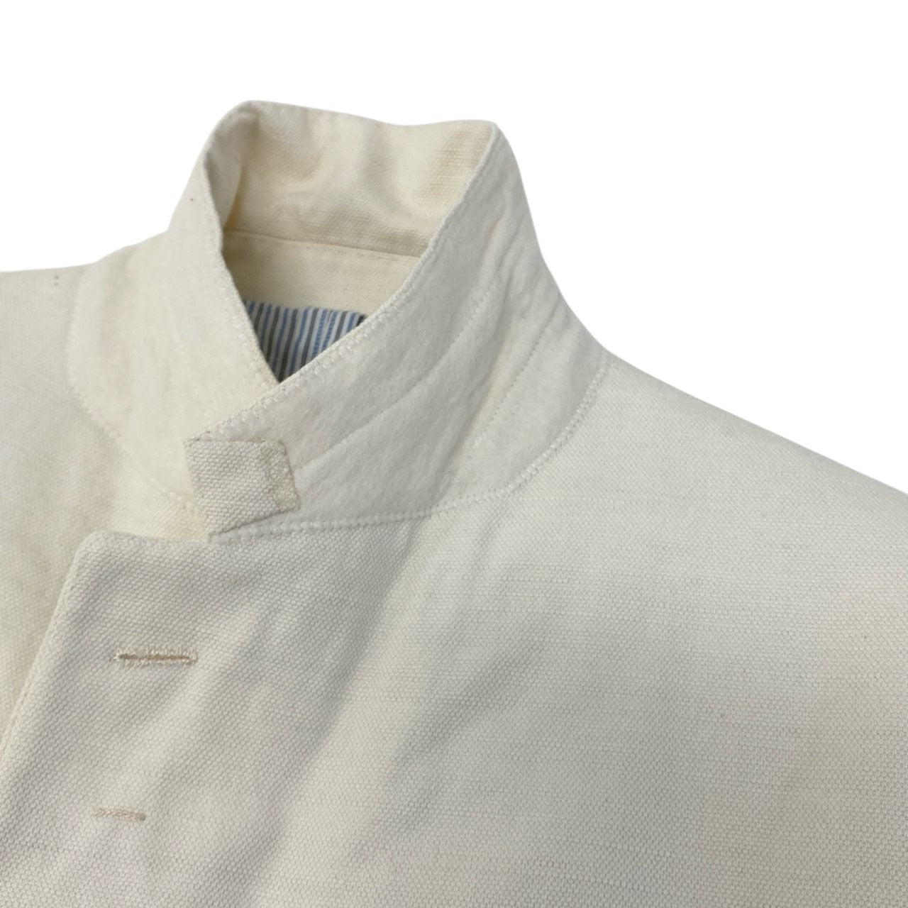 14c5 LOUIS VUITTON ルイヴィトン LVロゴボタン コットンリネン 金ボタン ブレザー テーラードジャケット サイズ50 ホワイト系(生成り) メンズ 男性用 サマージャケットk02i