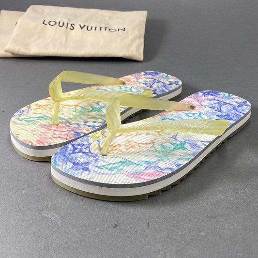 3f6 LOUIS VUITTON ルイヴィトン モリトールライン モノグラム ビーチサンダル 6 マルチカラー シューズ イタリア製