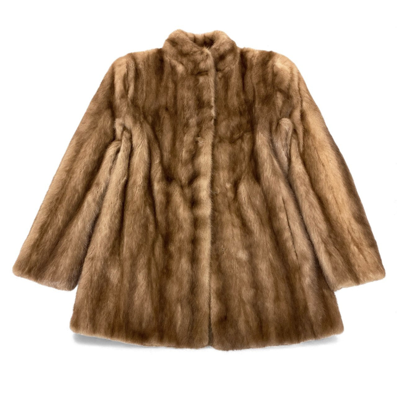 72L17 SAGA MINK サガミンク 銀サガ パステルミンク ファーコート サイズ11号 茶系 最高級本毛皮 MINK FUR ポケット有t18r