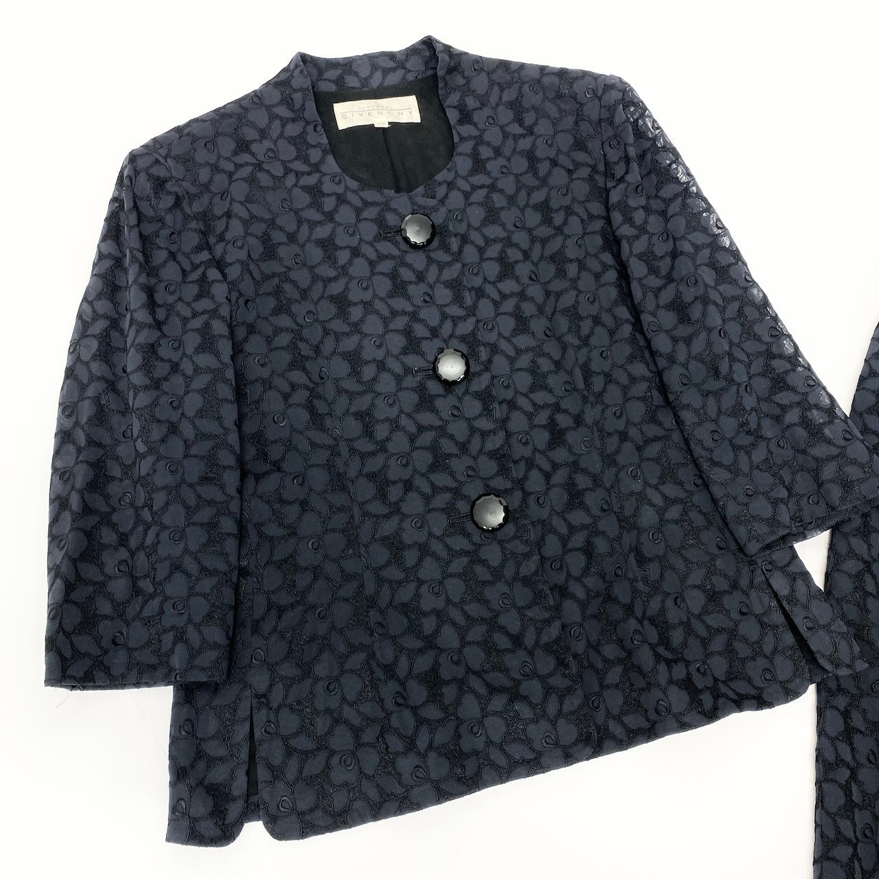 86d9 GIVENCHY ジバンシー フラワーレース セットアップ サイズ10 ネイビー Flour Lace Setup 女性服t18r