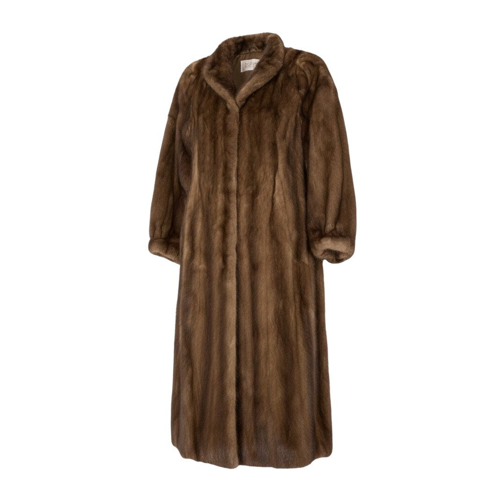 32k28 【美品】CHERMINETTE  ミンクコート ロングコート サイズ11号  デミバフミンク レディース MINK FURk02i