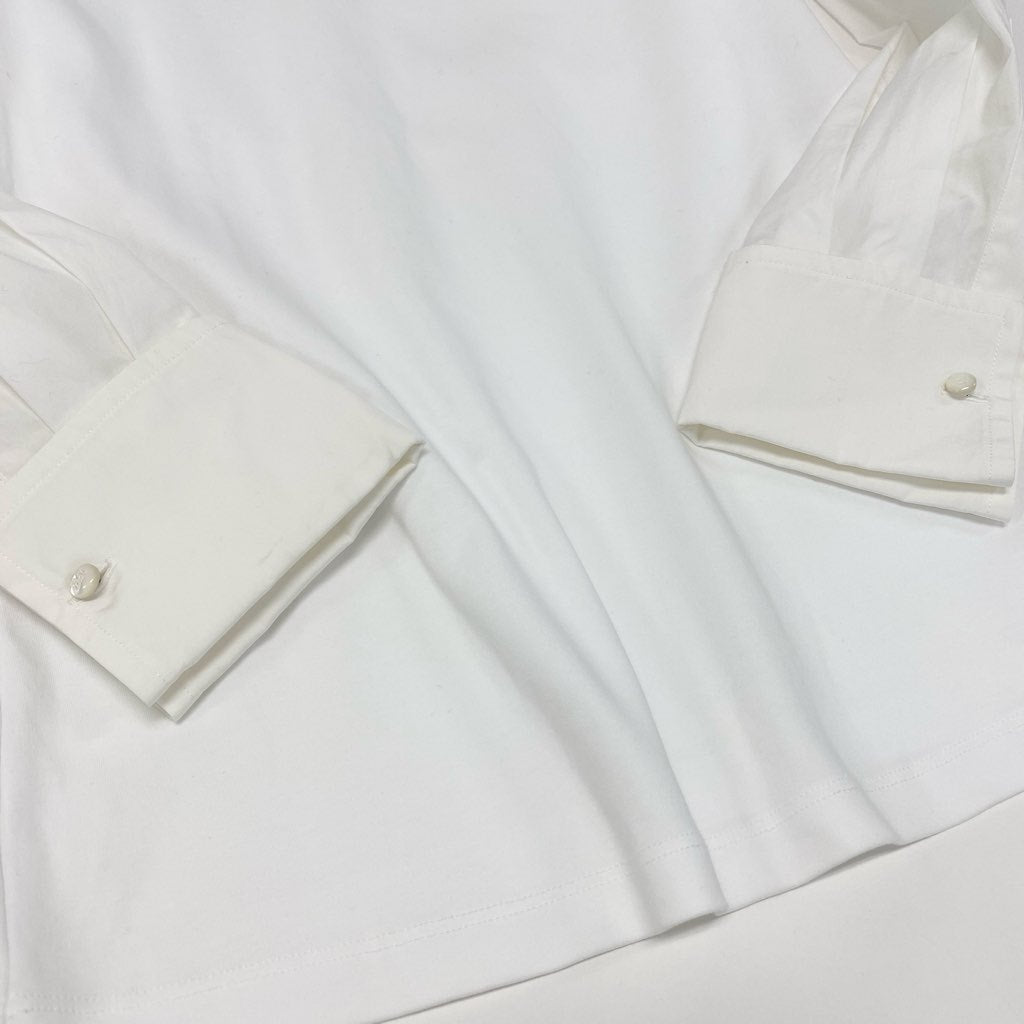 2a8 MaxMara マックスマーラ ドッキングTシャツ ロングスリーブTシャツ カットソー トップス Sサイズ ホワイト レディースk02i