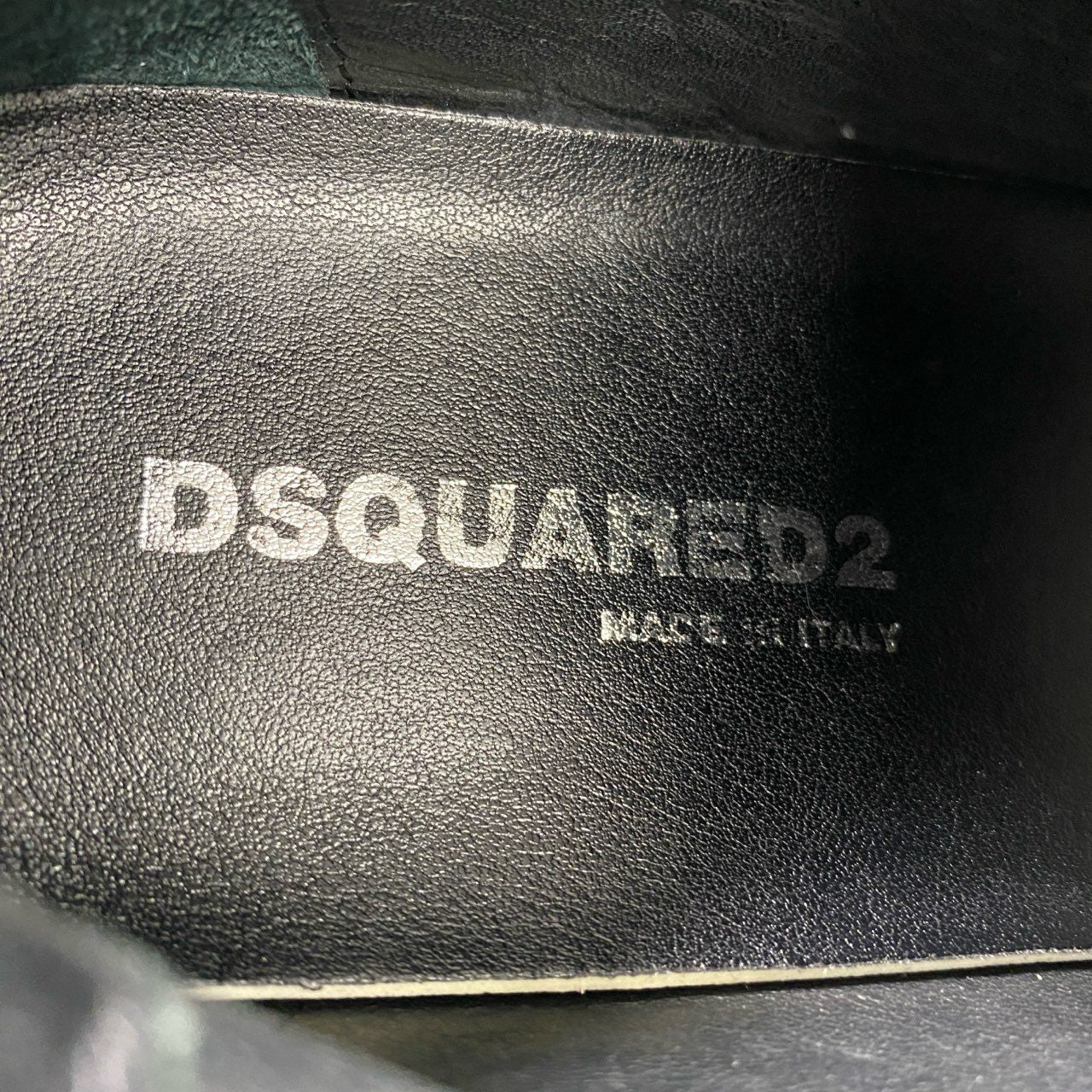 4d3 《美品》 DSQUARED2 ディースクエアード イタリア製 スタッズ ローカットスニーカー シューズ 39 ブラック レザー MADE IN ITALY