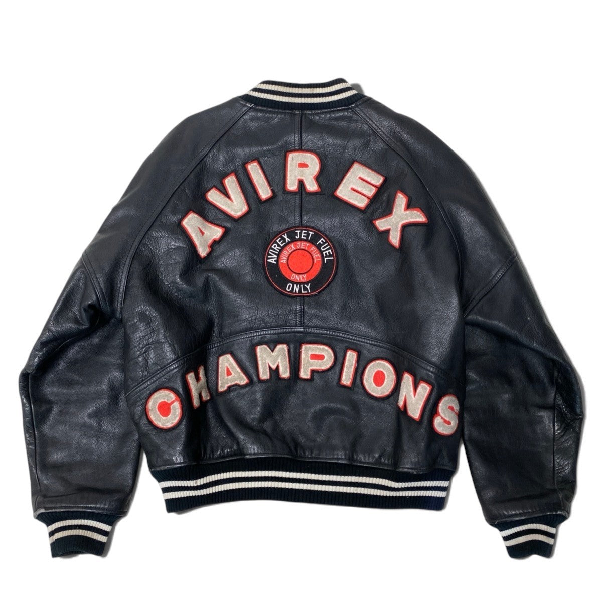 88j8 AVIREX アヴィレックス American Classics レザージャケット ブルゾン M ブラック メンズu02t
