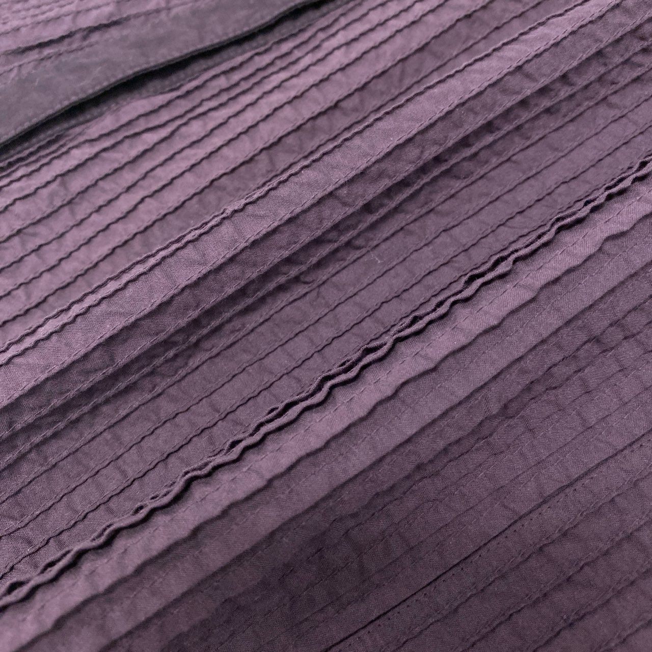 61k28 YACCOMARICARD ヤッコマリカルド ピンタック ロングワンピース ロングスリーブ 薄手 レディース 女性用 2 パープル系 コットン100％u02t