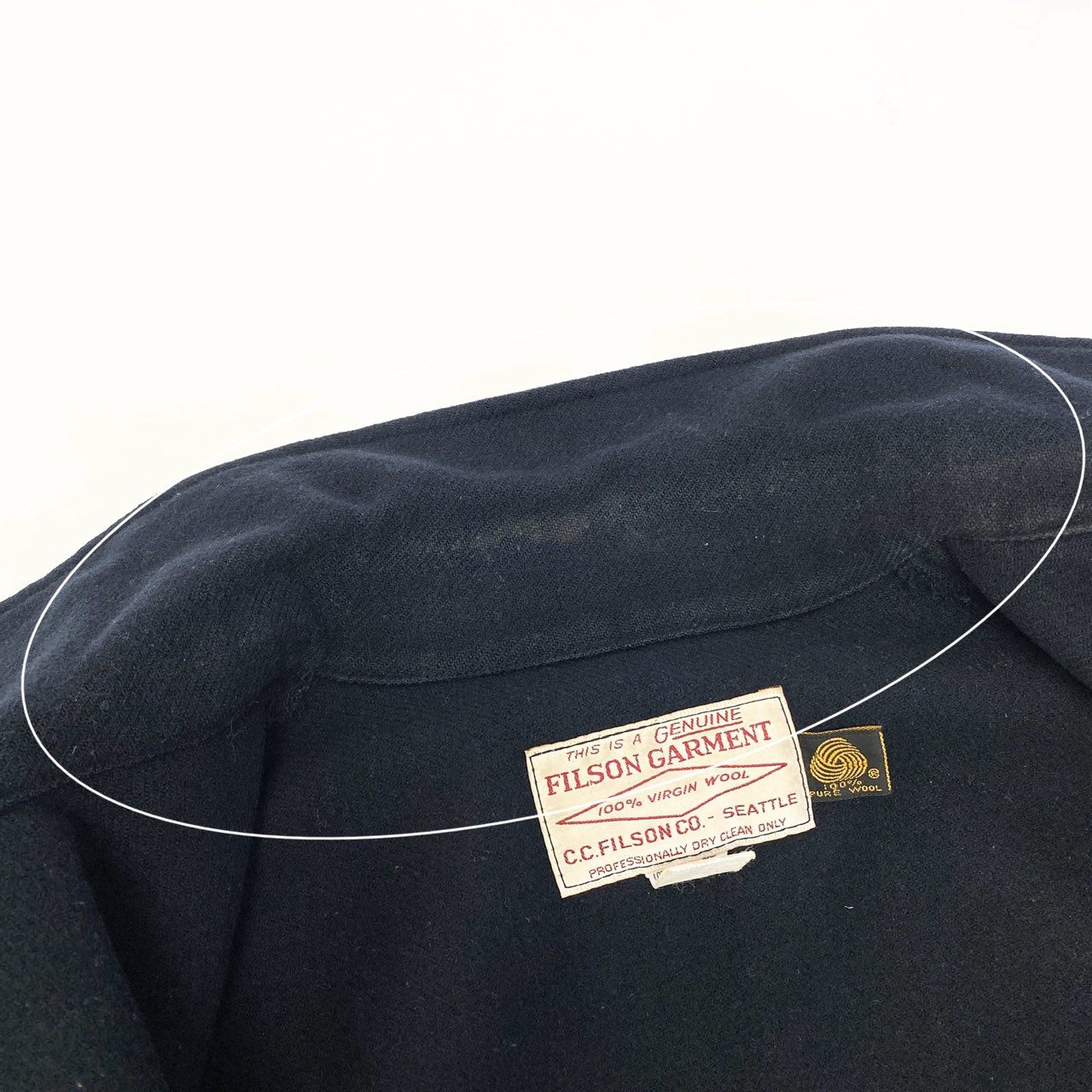 24c7 【USA製】FILSON フィルソン マッキーノジャケット マッキーノクルーザー サイズM ネイビー メンズ アウター アメカジk02i