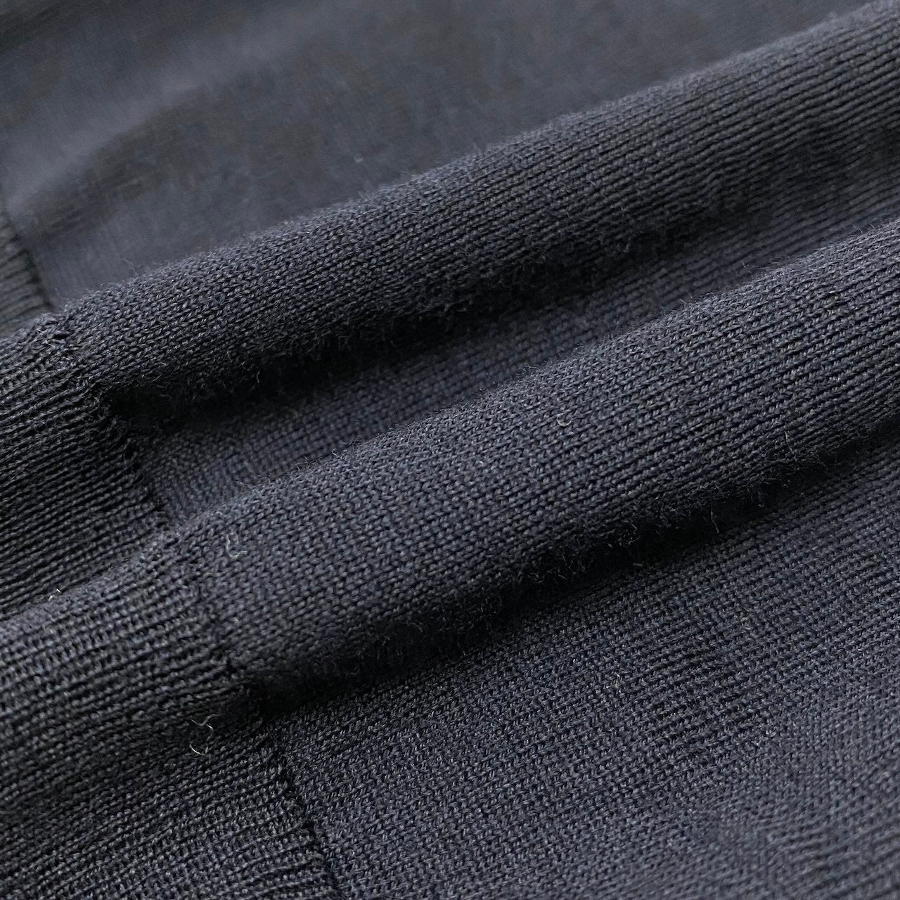 83c27 【新品保管品】PRADA プラダ ニットポロシャツ ロングスリーブニットセーター 襟取り外し可 44サイズ ネイビー ホワイト ウール100％ レディース 女性用u02t