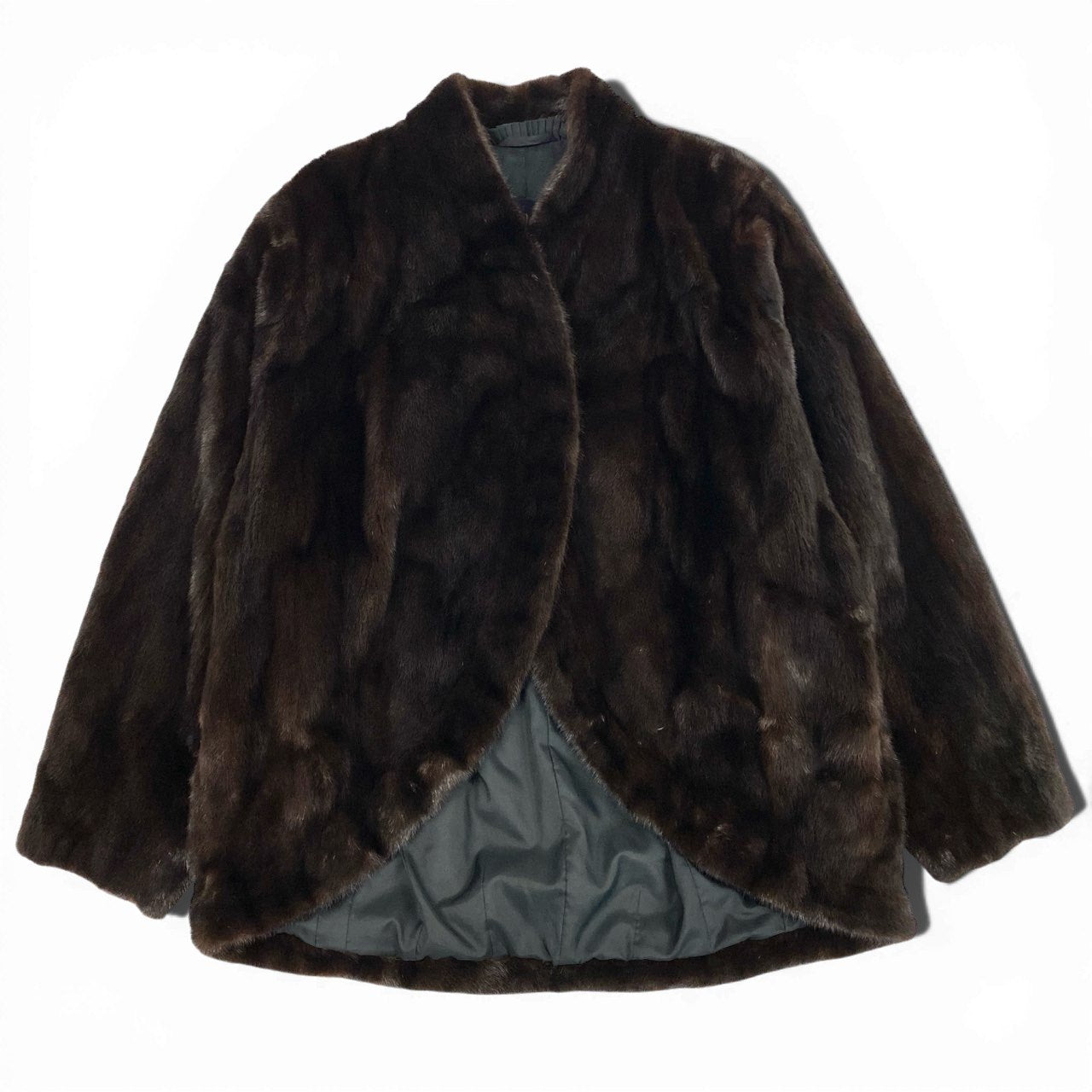 31a21 Clair de Lune by EMBA エンバ サークル型 グラマミンク コート サイズF ブラウン 最高級本毛皮 Glama Mink Fur Coatt18r