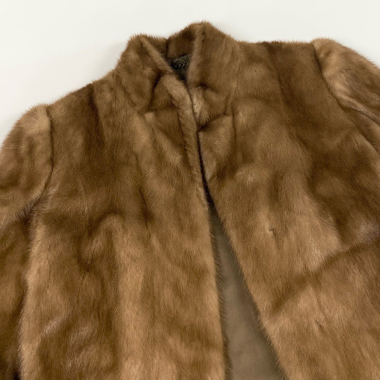 87j23 最高級毛皮 パステルミンク ミンクコート 毛皮コート  サイズ13 ライトブラウン ミンクファー リアルファー レディースu02t