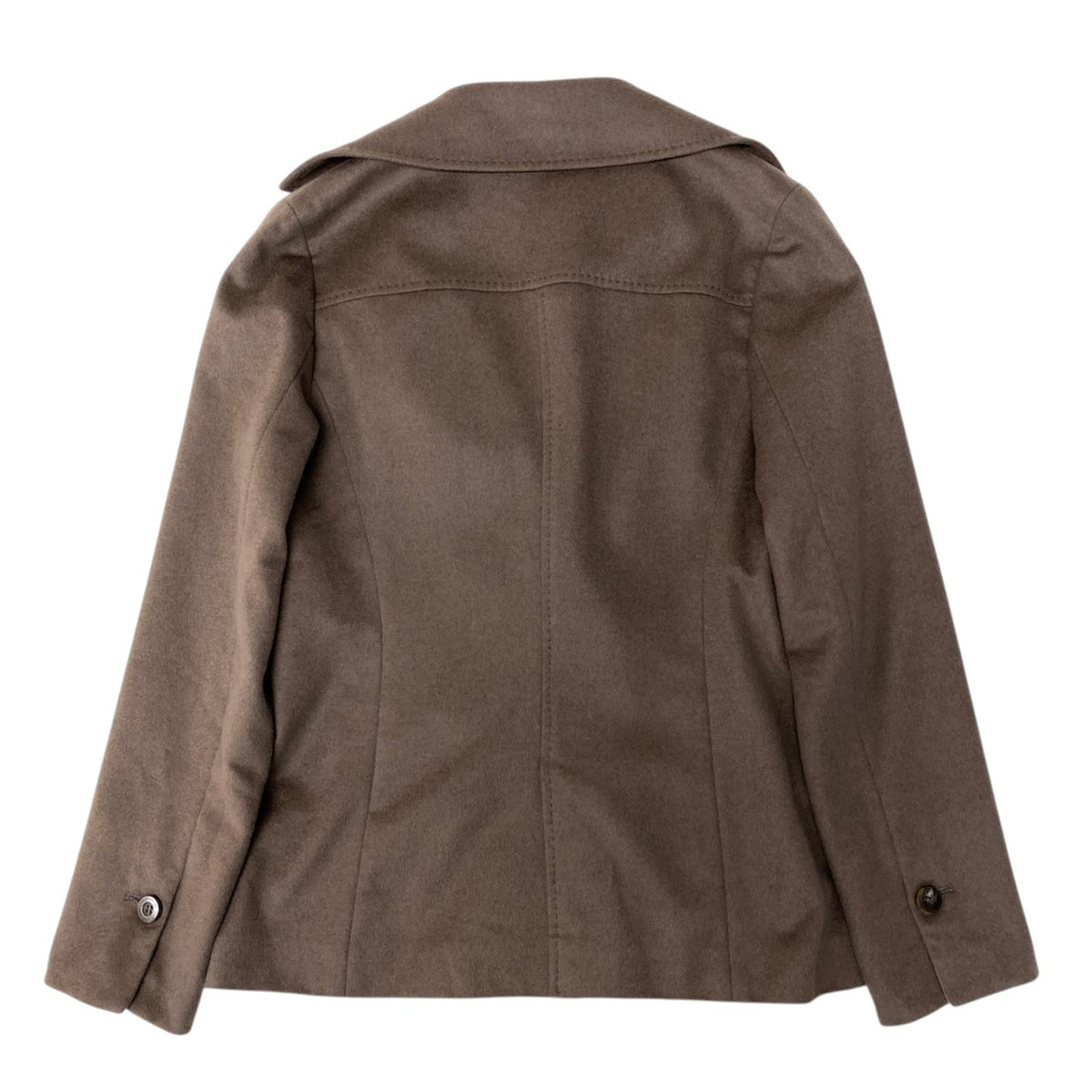 26j20 【美品】 LEONARD SPORT レオナールスポーツ ダブルブレスト ジャケットコート ハーフコート サイズ40 ブラウン カシミヤ100％ レディースu02t