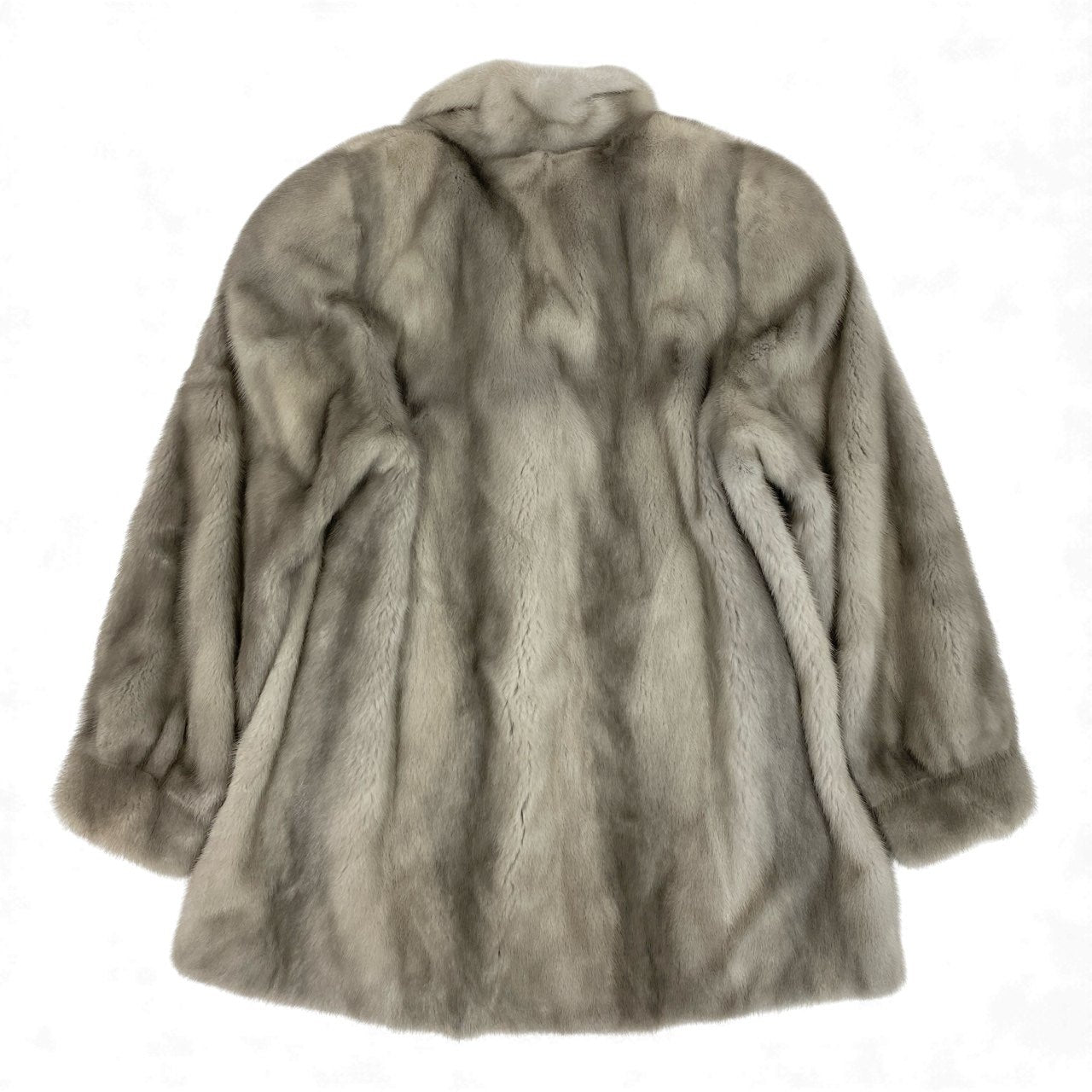 49L4 SAGA MINK サガミンク 銀サガ サファイアミンク セミロングコート サイズF シルバー グレー 最高級本毛皮 MINK FUR リアルファーt18r