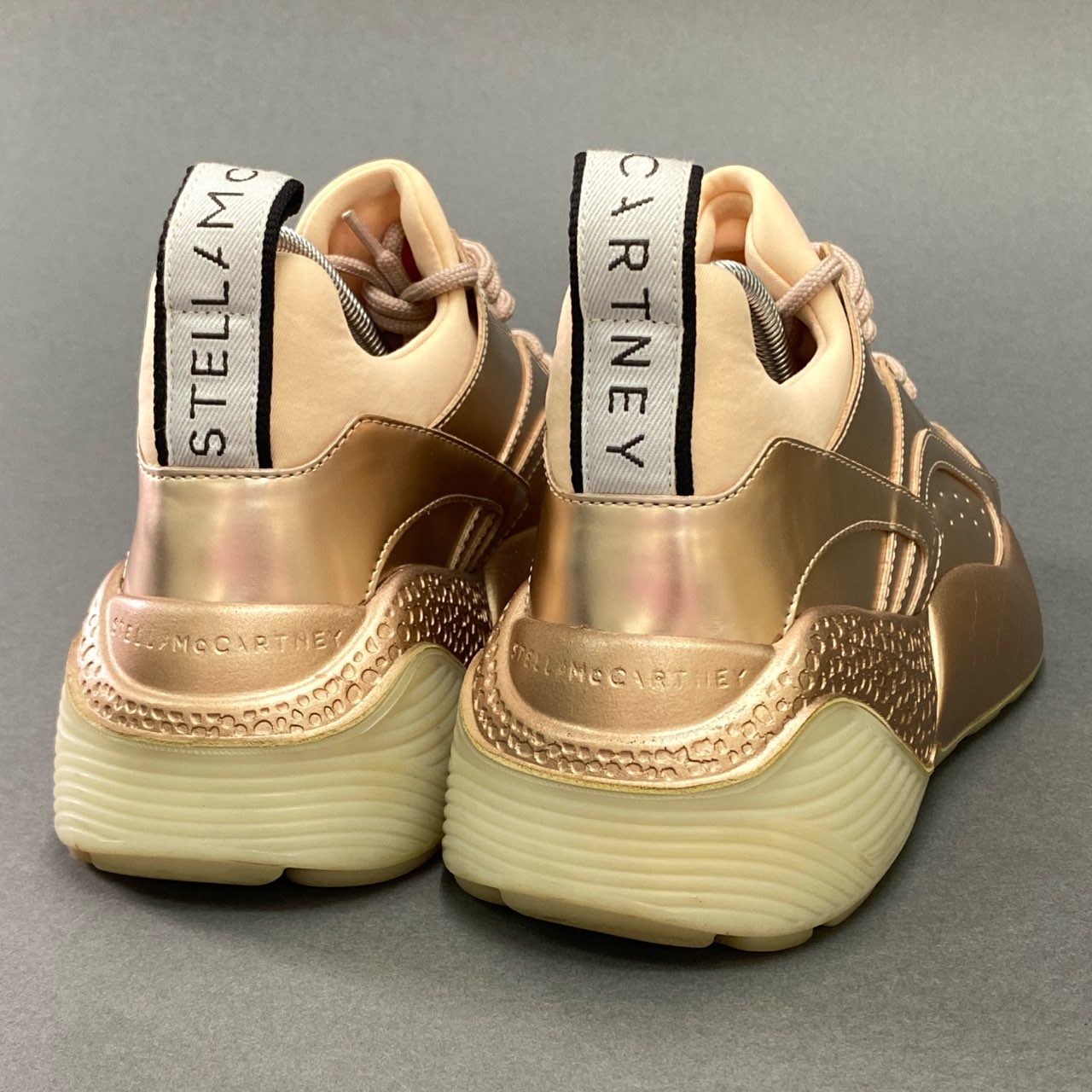 1k29 STELLA McCARTNEY ステラ マッカートニー Eclypse Sneakers エクリプススニーカー 厚底 メタルカラー 37 光沢ピンク