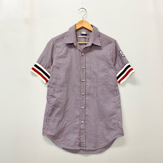 83b17 MONCLER GAMME BLEU モンクレール ガムブルー CAMICIA チェック柄 半袖シャツ トリコロール 513915330600 1 マルチカラー コットン メンズo07t