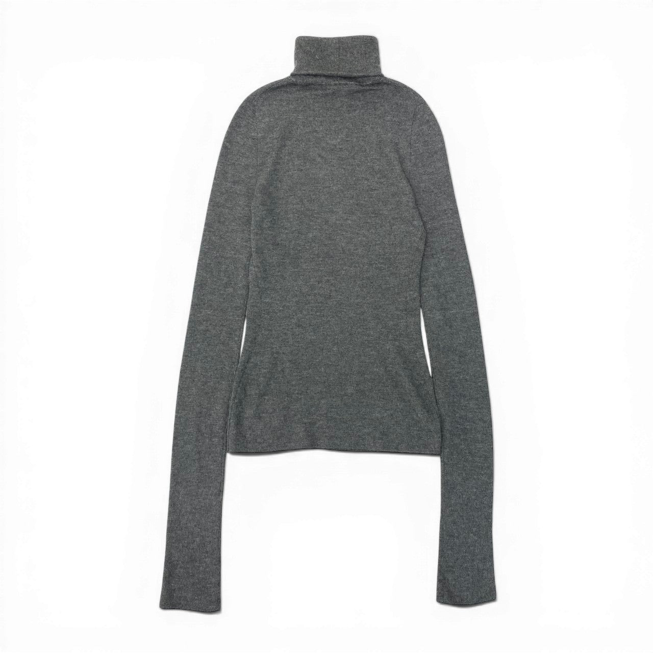 80d13 Christian Dior クリスチャンディオール タートルネックセーター ハイゲージニット ウールシルク混  サイズ38 グレー系 レディース 女性用o07t