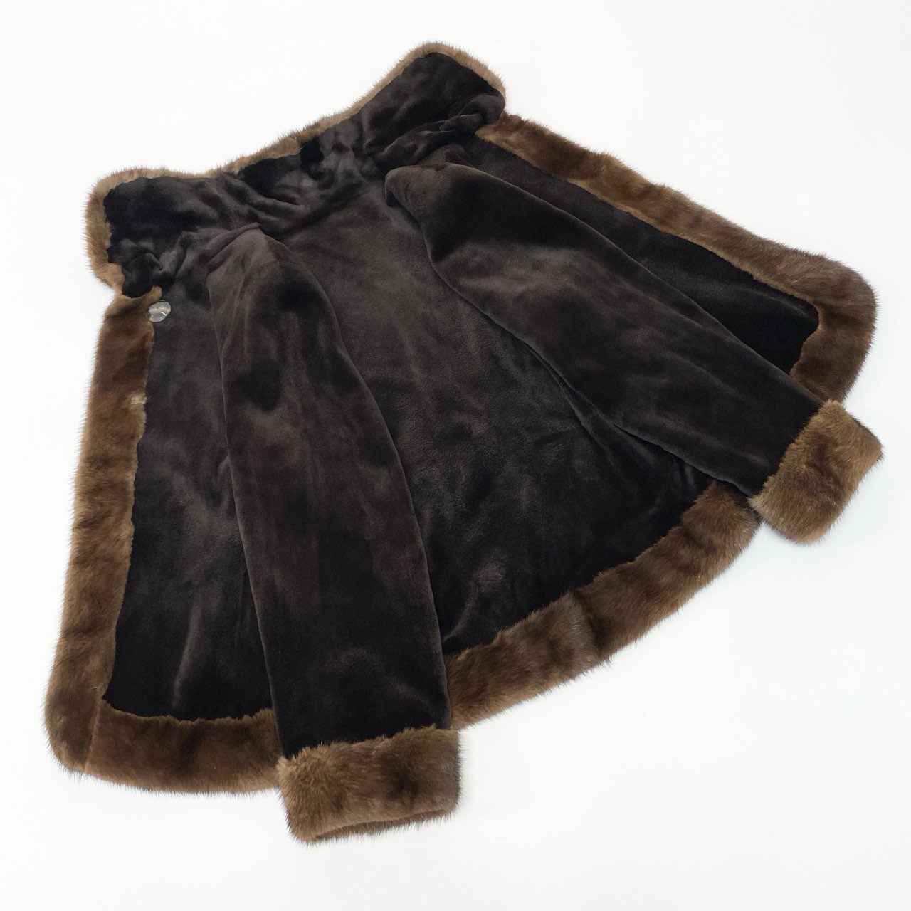 59a15 Altima アルティマ ミンクファー コート サイズ9～11 ブラウン 本毛皮 希少デザイン Mink Fur Coatt18r