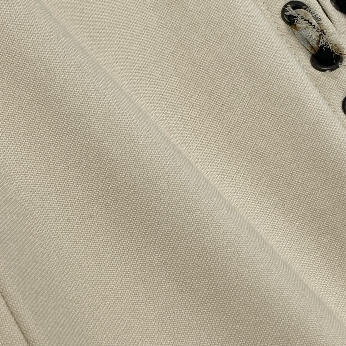 Eg23 【美品】YVESAINTLAURENT 2002年 トムフォード期 モンバサコレクション レースアップトラウザーズ 38サイズ アイボリー コットン100％ レディース 女性用k02i
