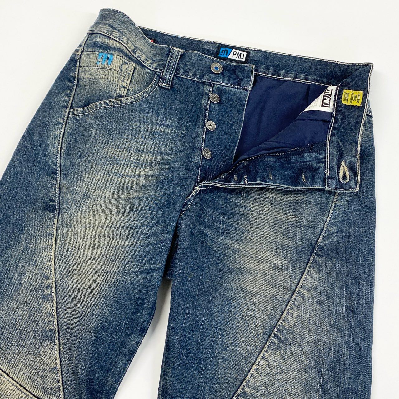 83i29 《美品》PMJ プロモジーンズ  バイク デニム パンツ プロテクター付き バイク用デニム 30サイズ インディゴ メンズo07t