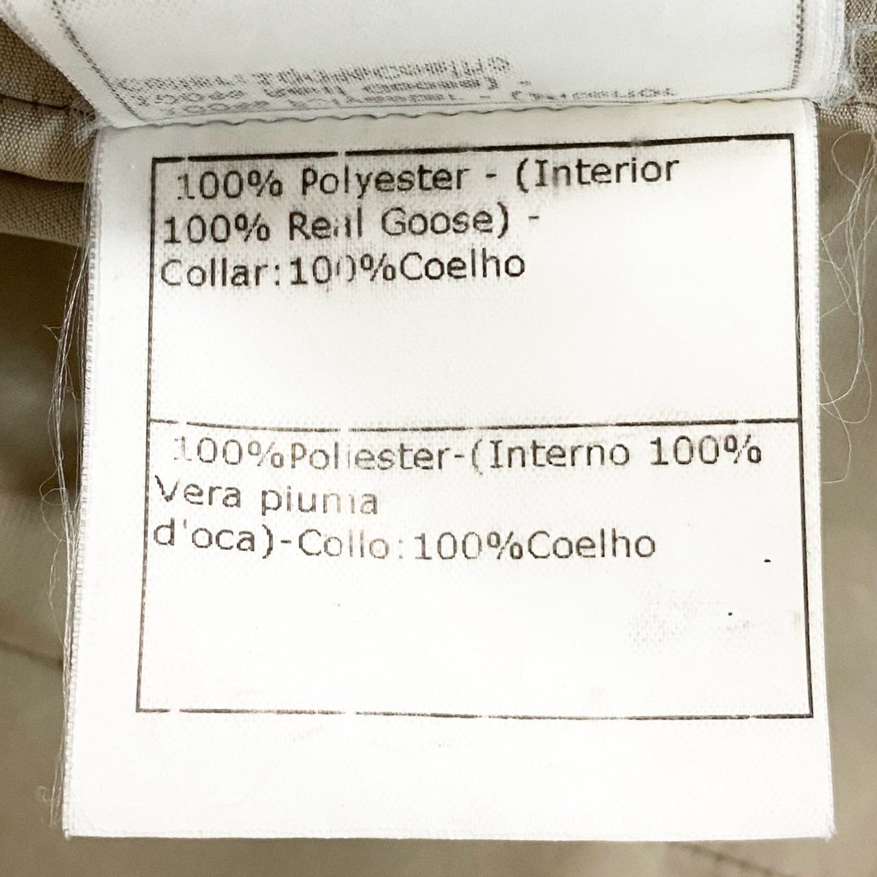 52L5 ERMANNO SCERVINO エルマノシェルビーノ 中綿ジャケット フーディージャケット ステッチデザイン ダブルジップ フーディー取り外し可 44サイズ ベージュ レディースo07t