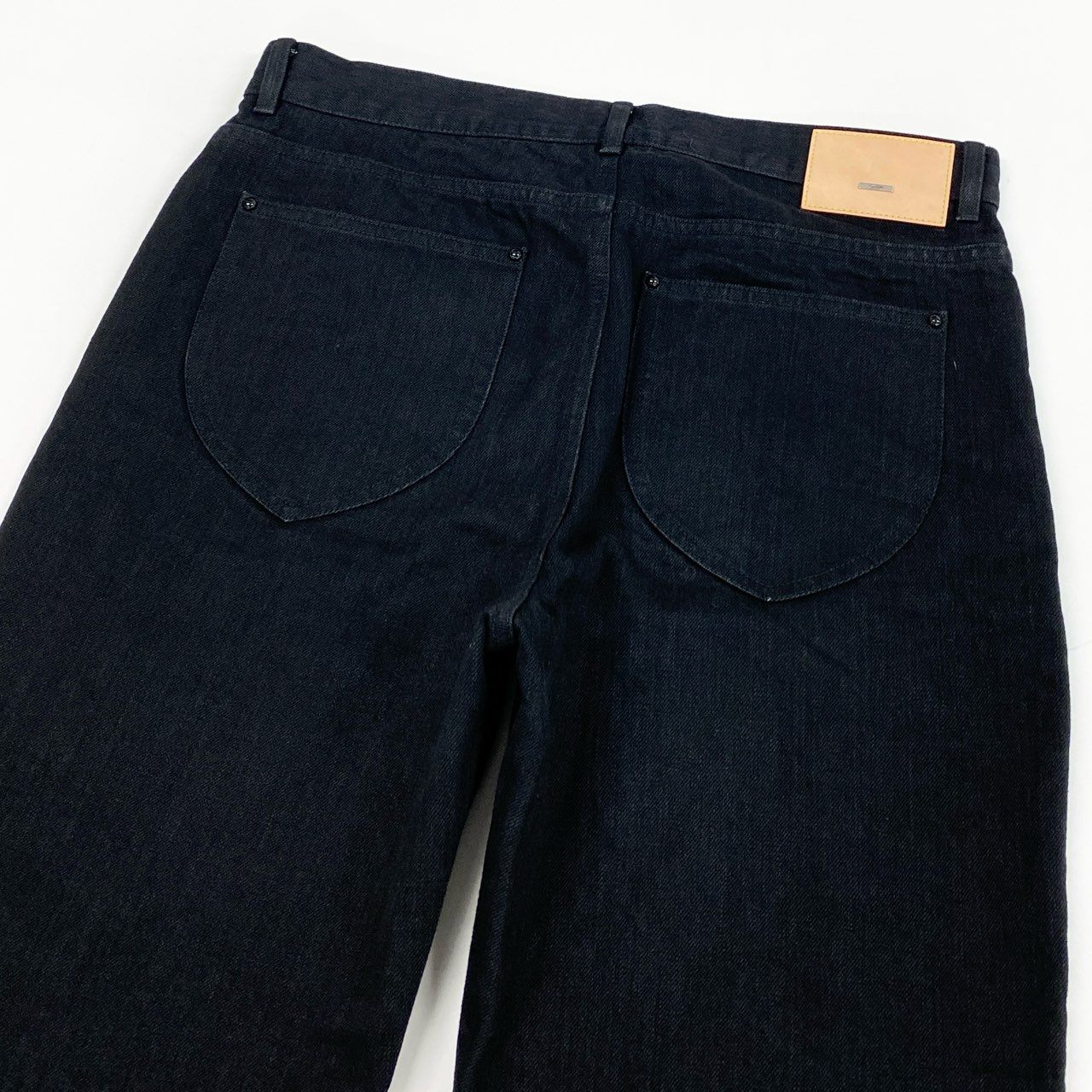 70L23 【美品】LOUIS VUITON ルイヴィトン ストレートデニム レギュラー コットン デニムパンツ HID80WDK0 A310 33サイズ ブラック コットン100％ メンズo07t