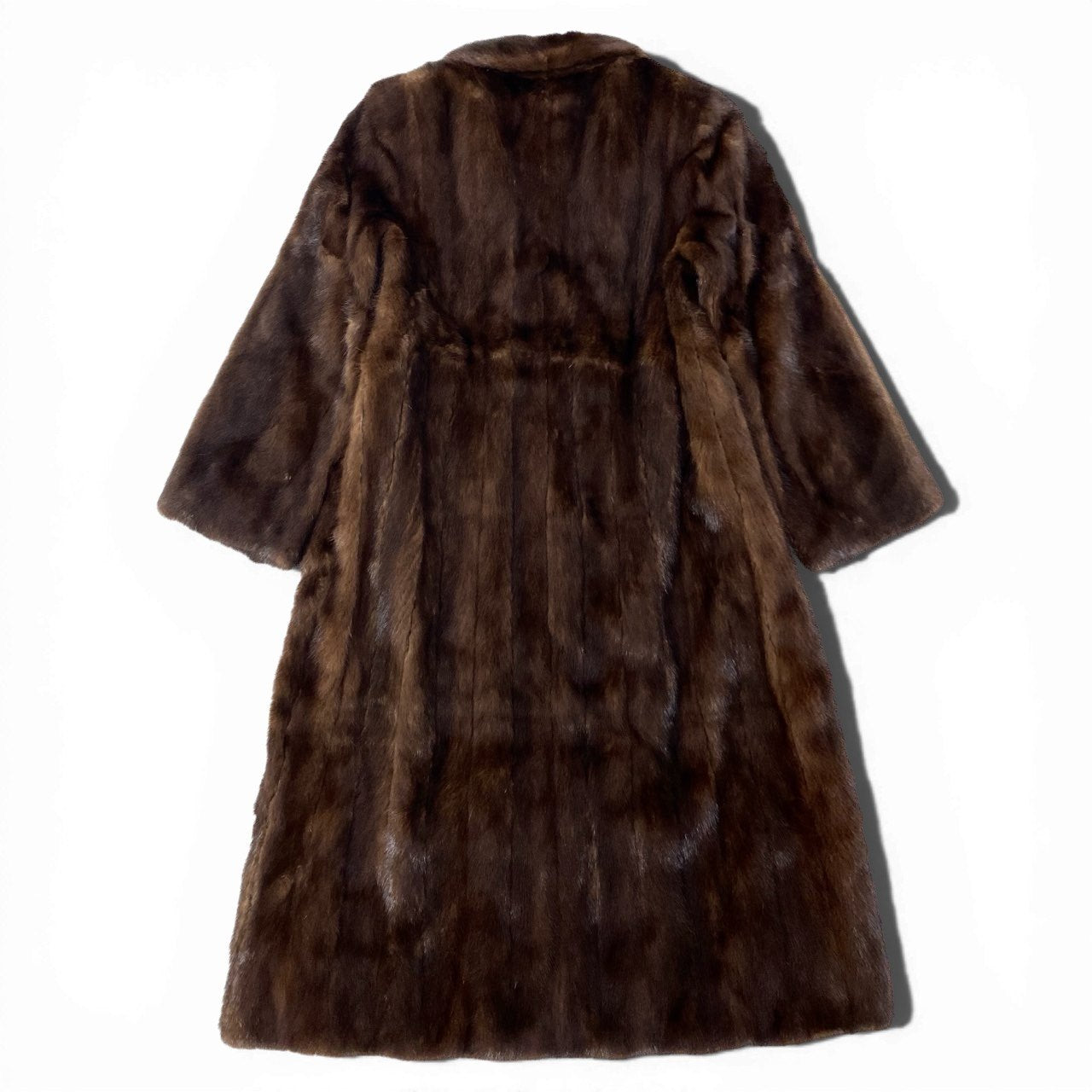 57a14 デミバフミンク 丈110cm 超ロングコート サイズ11 ブラウン 本毛皮 Mink Fur Super Long Coatt18r