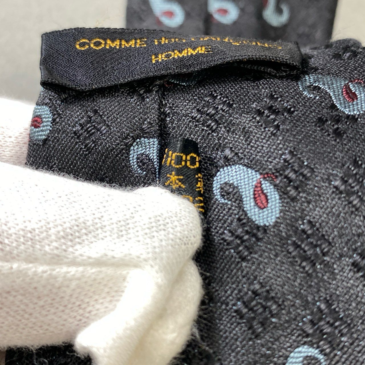 j15 COMME des GARCONS HOMME コムデギャルソン オム ネクタイ  シルク 絹100％ 日本製 フォーマル ブラック グレー ボルドー メンズu02t