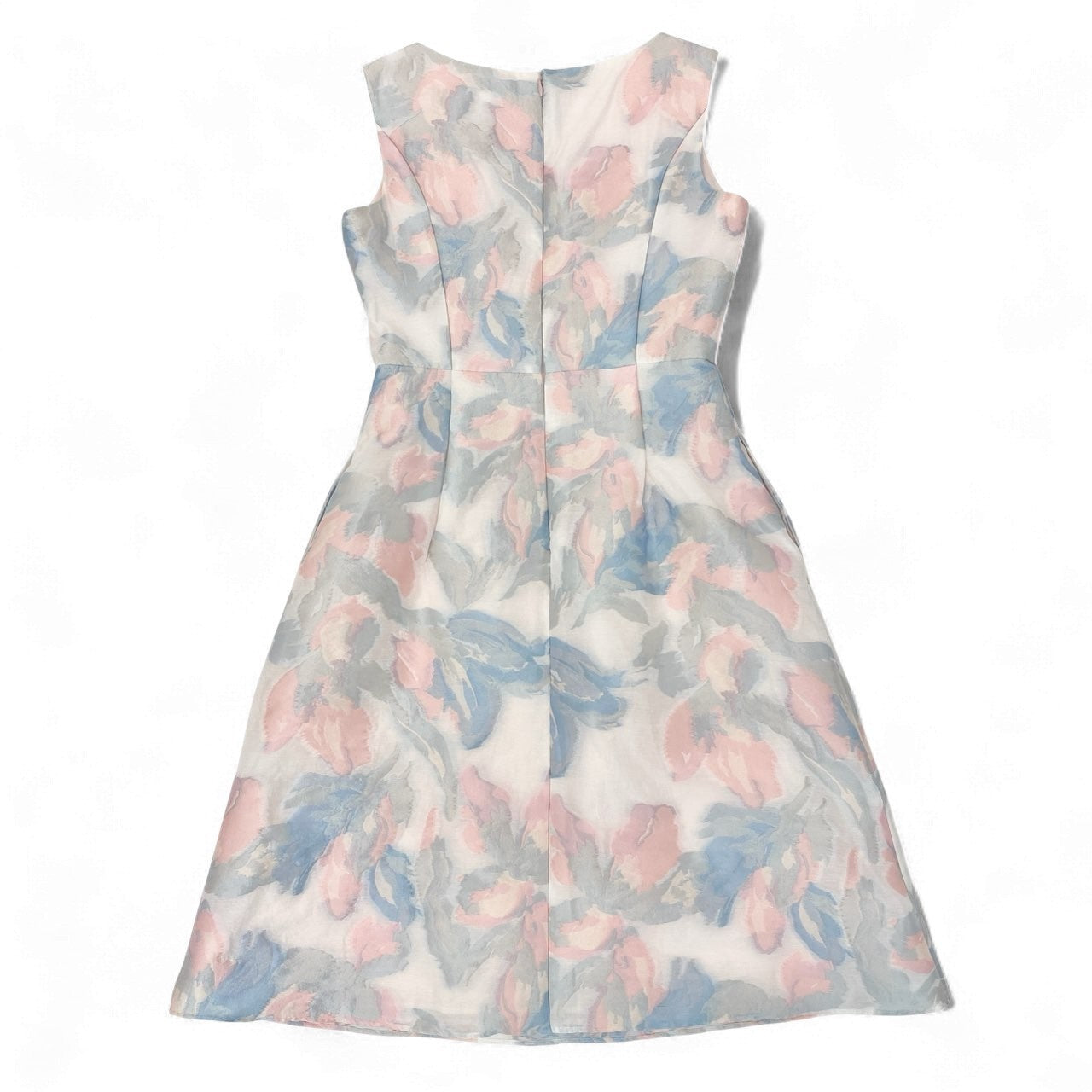 47k5 TOCCA トッカ MOONLIGHT ムーンライトドレス 22aw ジャガード ノースリーブワンピース 花柄 洗える○ レディース 女性用 OPTOSS0310 2 サックスブルー系o07t