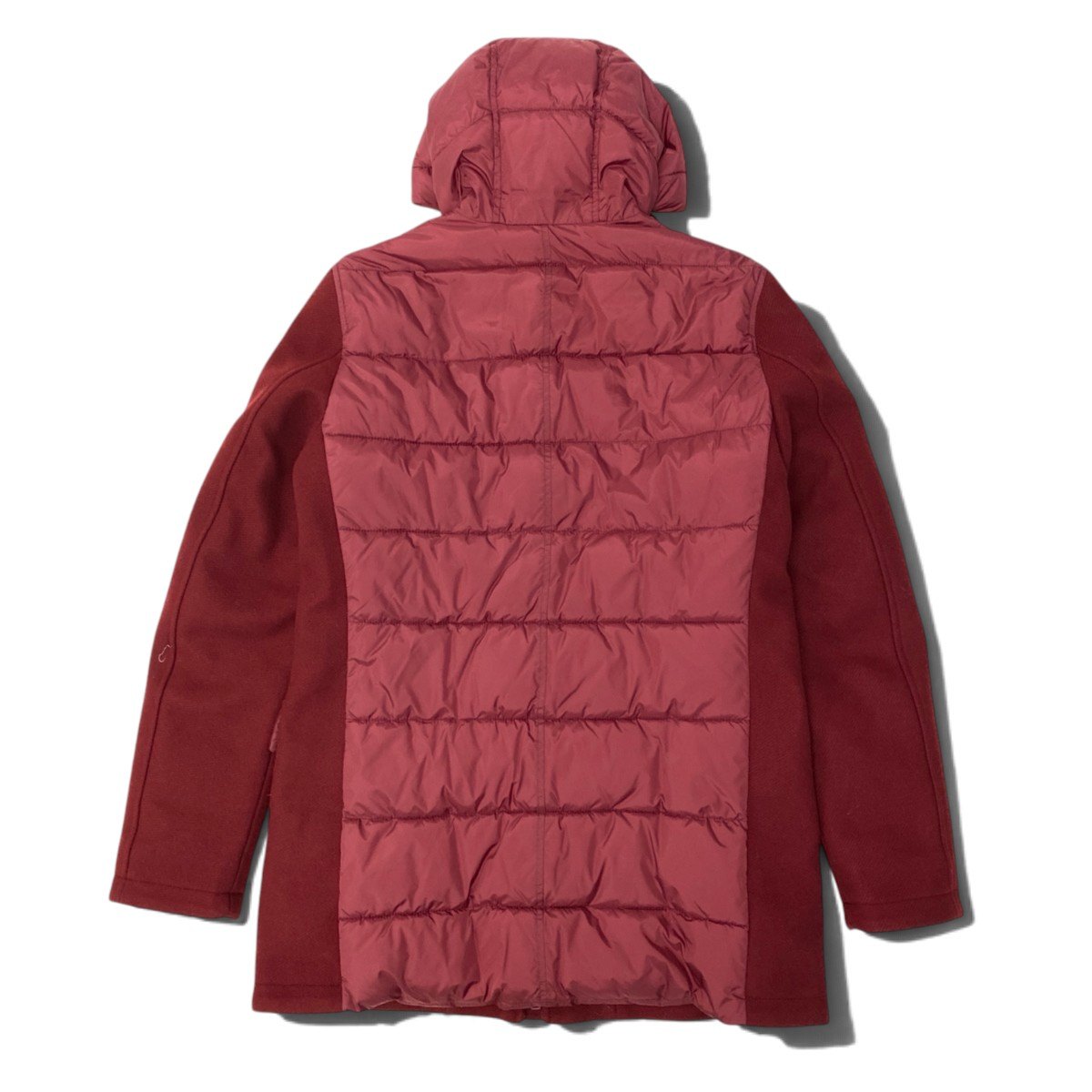 93j21 HERNO ヘルノ ダッフルコート 異素材切替 アウター 46サイズ バーガンディー メンズ 男性用u02t