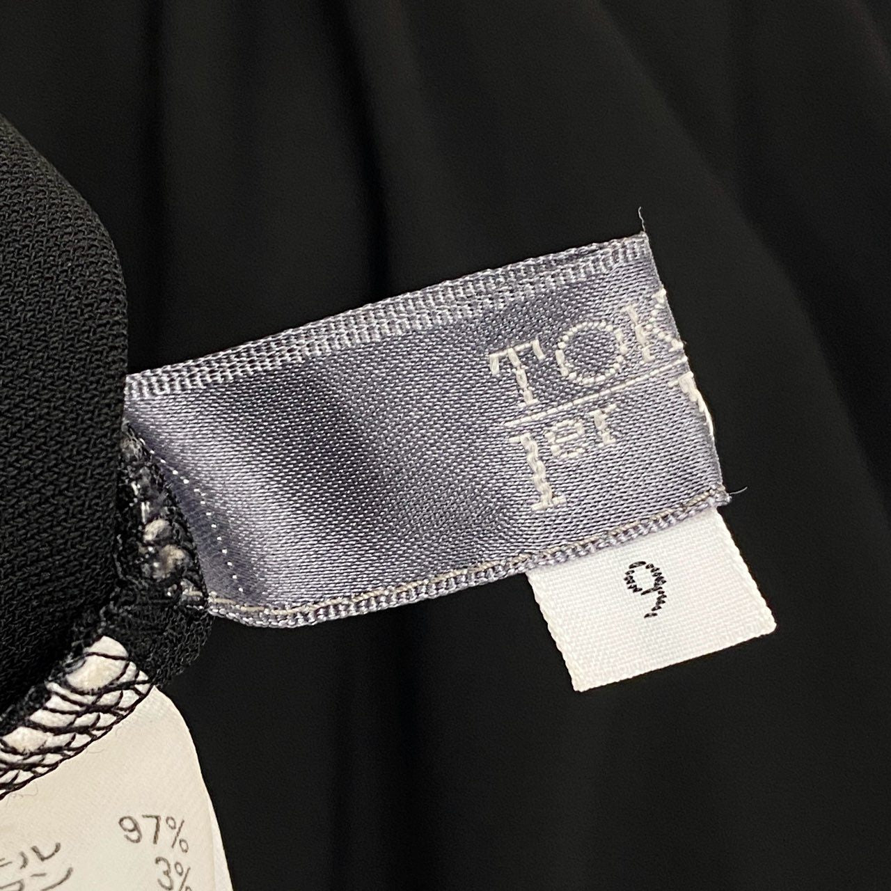 2k19《美品》 TOKUKO 1er VOL トクコプルミエヴォル ロングワンピース 長袖ワンピース 花柄刺繍 伸縮ストレッチ 9 ブラック レディースu02t