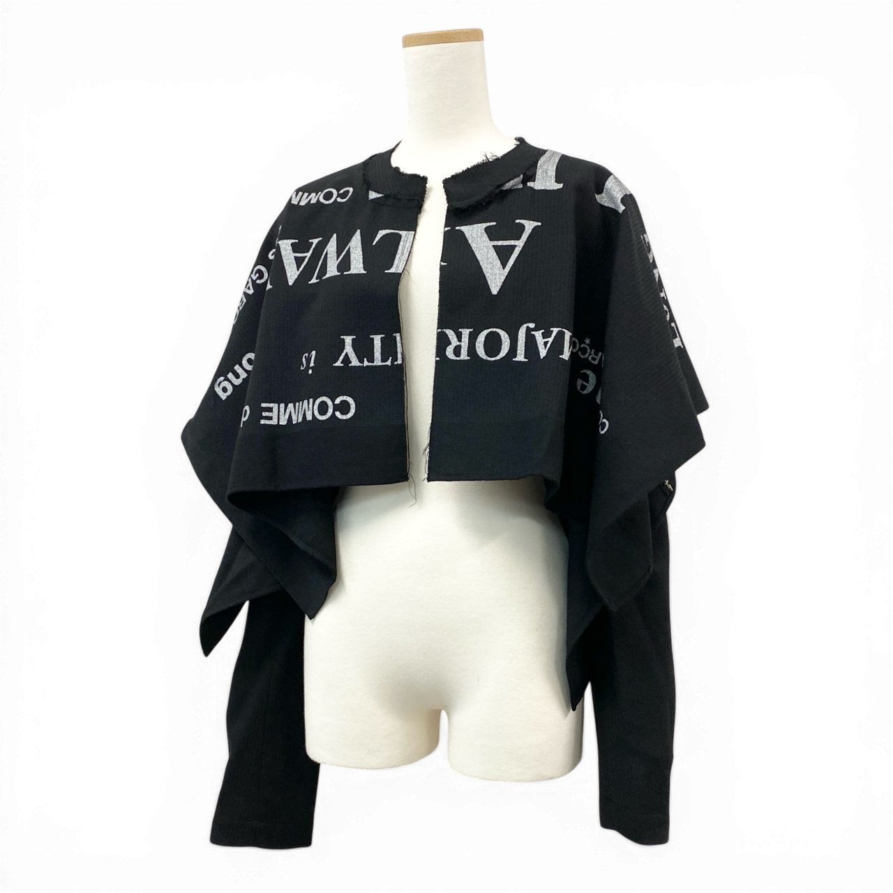 Ad7 COMME des GARCONS コムデギャルソン AD2003  変形デザインジャケット 羽織  ブラック レディースta1