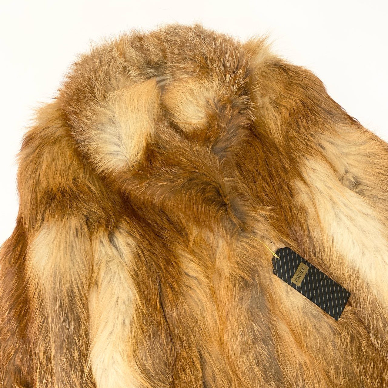 80a14 定価148万 レッドフォックス ロングコート サイズ9 茶系 本毛皮 Red Fox Fur Long Coat タグ付t18r