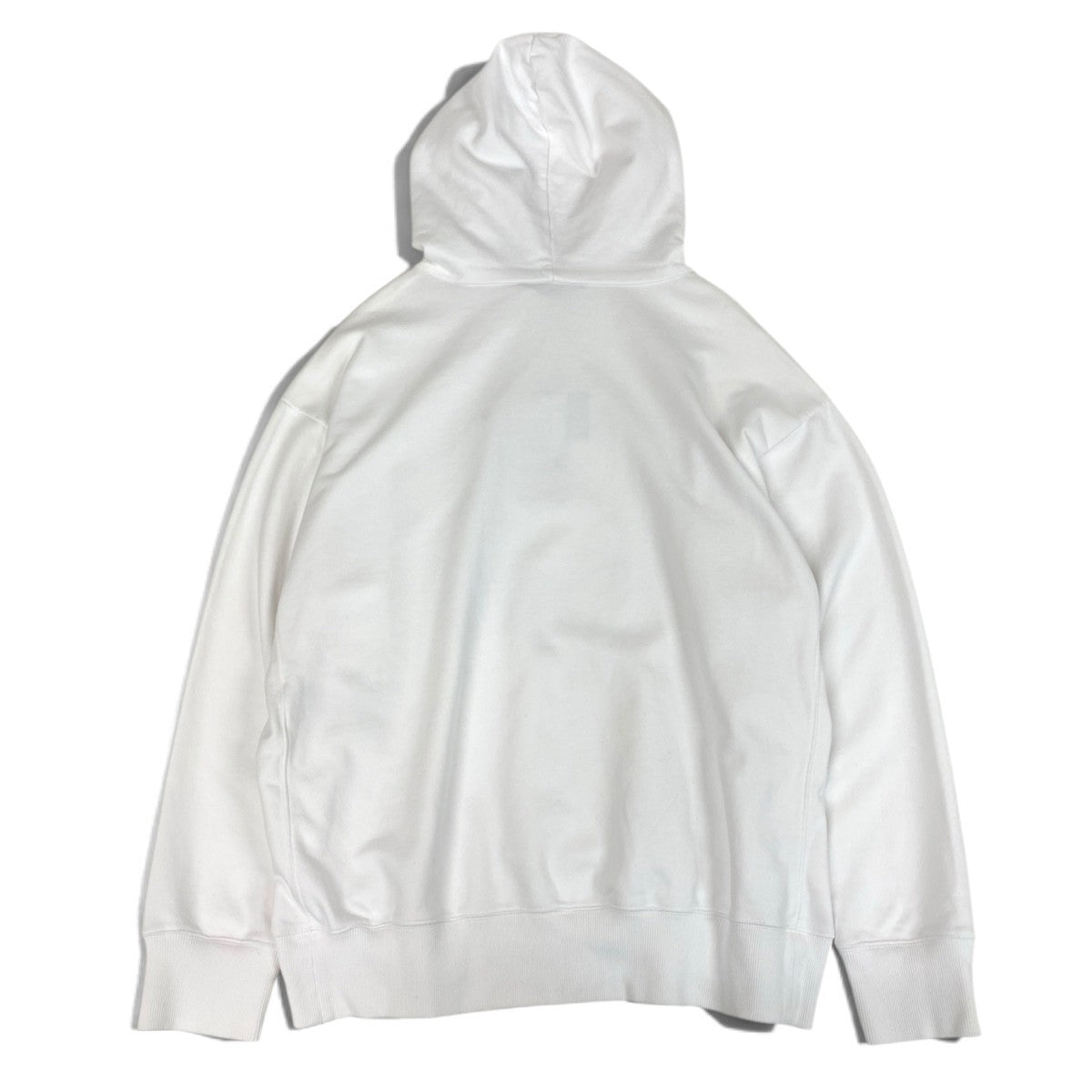 63j5 【新品保管品】STELLAMcCARTNEY ステラマッカートニー プルオーバーフーディー パーカー レコードプリント スウェット Lサイズ ホワイト メンズ 男性用u02t
