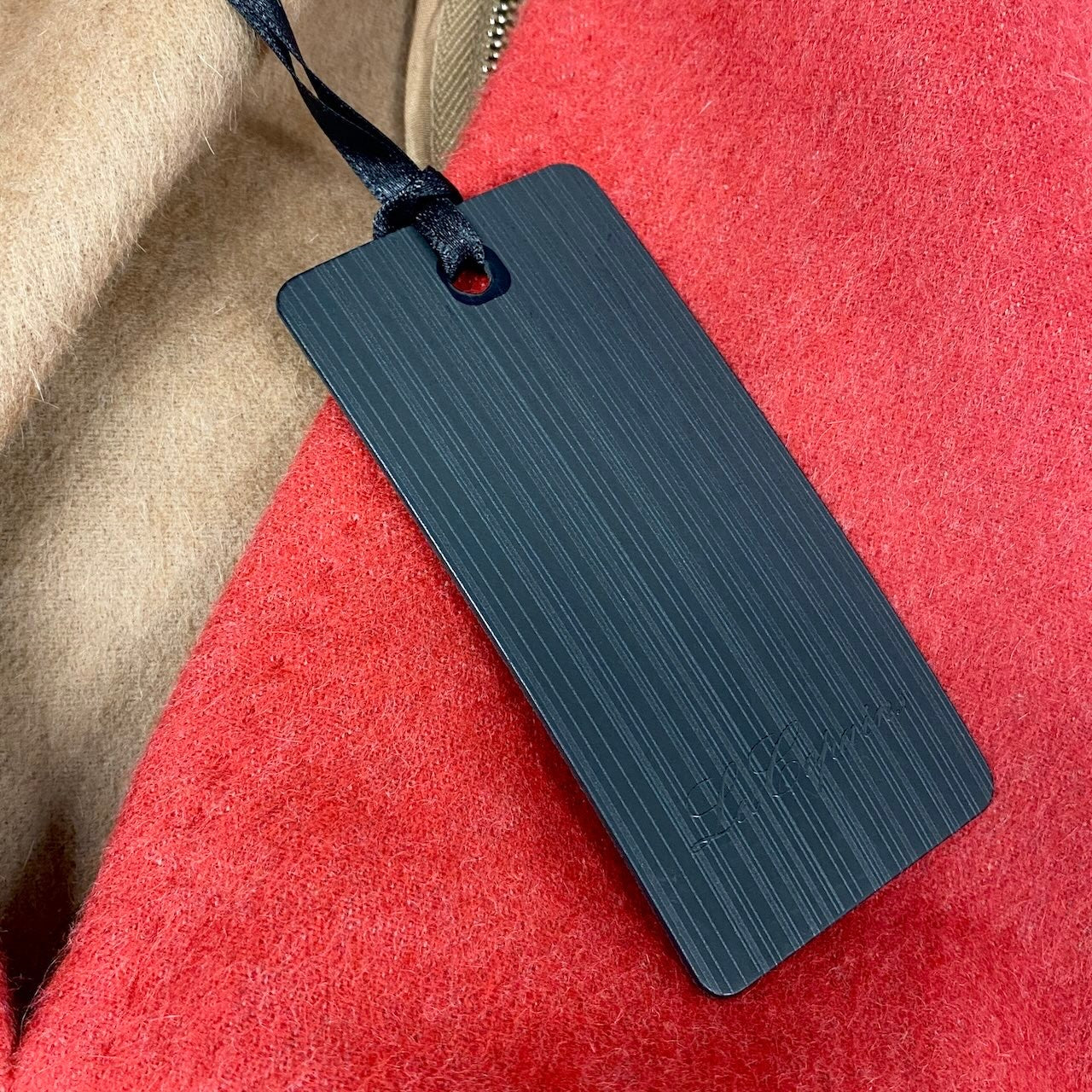 4c29 【新品保管品】 Les Copains BLACK レコパン 定価12.3万 Vネック ノースリーブ ロングワンピース アンゴラ混 タグ付 レディース 女性用 D3P514-45 42 レッドu02t