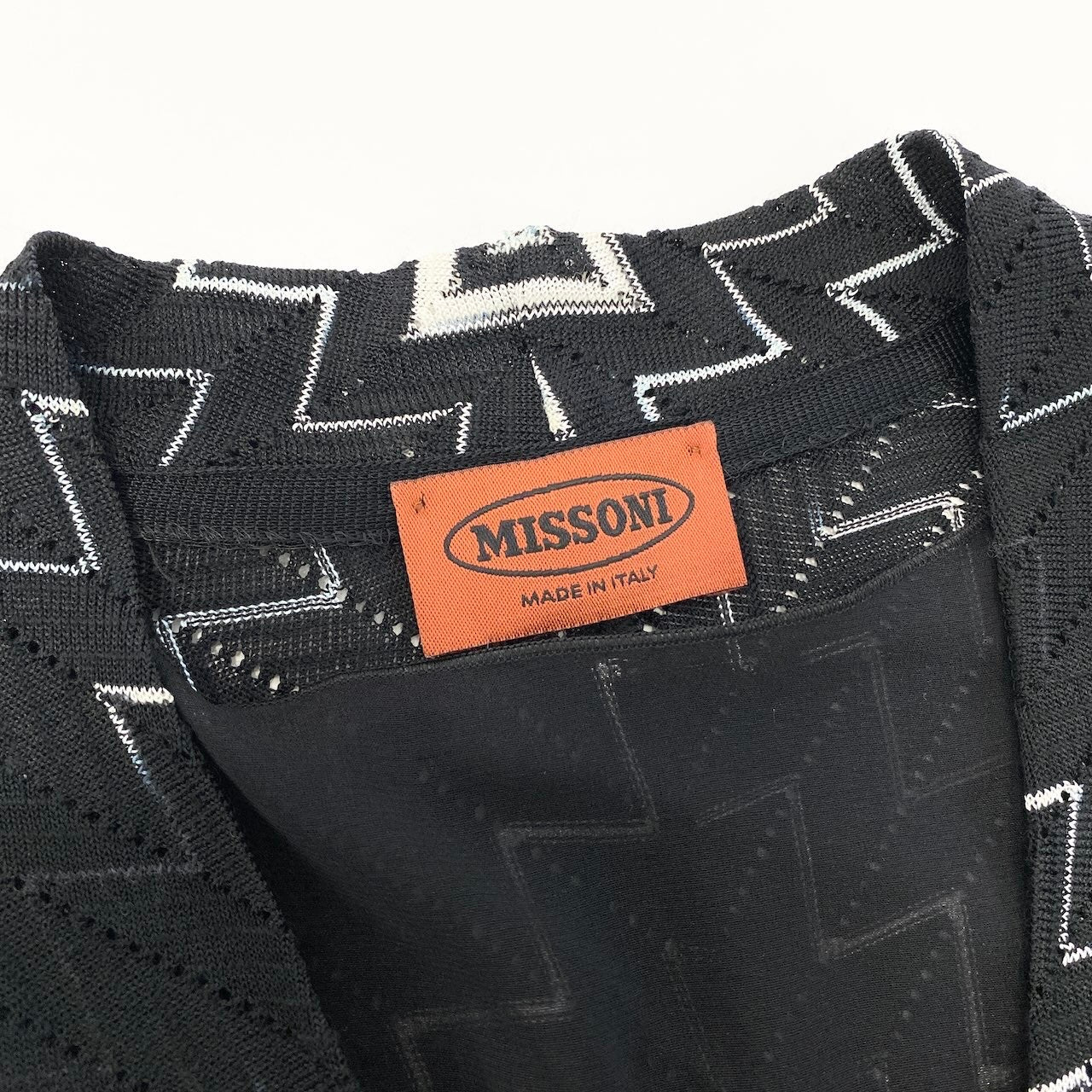 Ee8 MISSONI ミッソーニ シルクライナー ニットワンピース サイズ42 ブラック レディース ニットワンピk02i