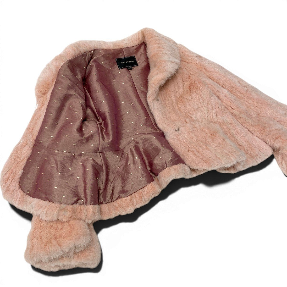 2g13 first avenue by NORTH BEACH ノースビーチ 変形 毛皮ジャケット ミンクコート 染めミンク サイズM(55) ピンク毛系 MINK FUR レディースu02t