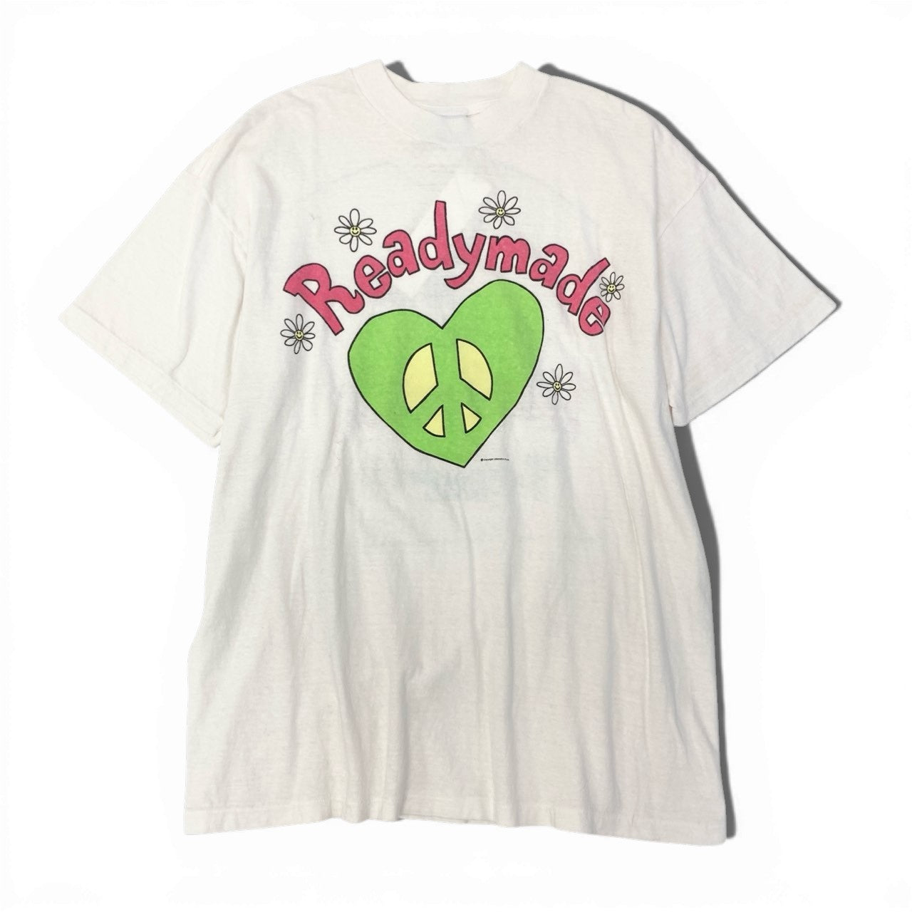 15c3 【新品保管品】READYMADE レディメイド 24SS THIS IS MY T グラフィックTシャツ 半袖Tシャツ トップス RM-P01-0000-073 Mサイズ アイボリー コットン100％ メンズ 男性用o07t