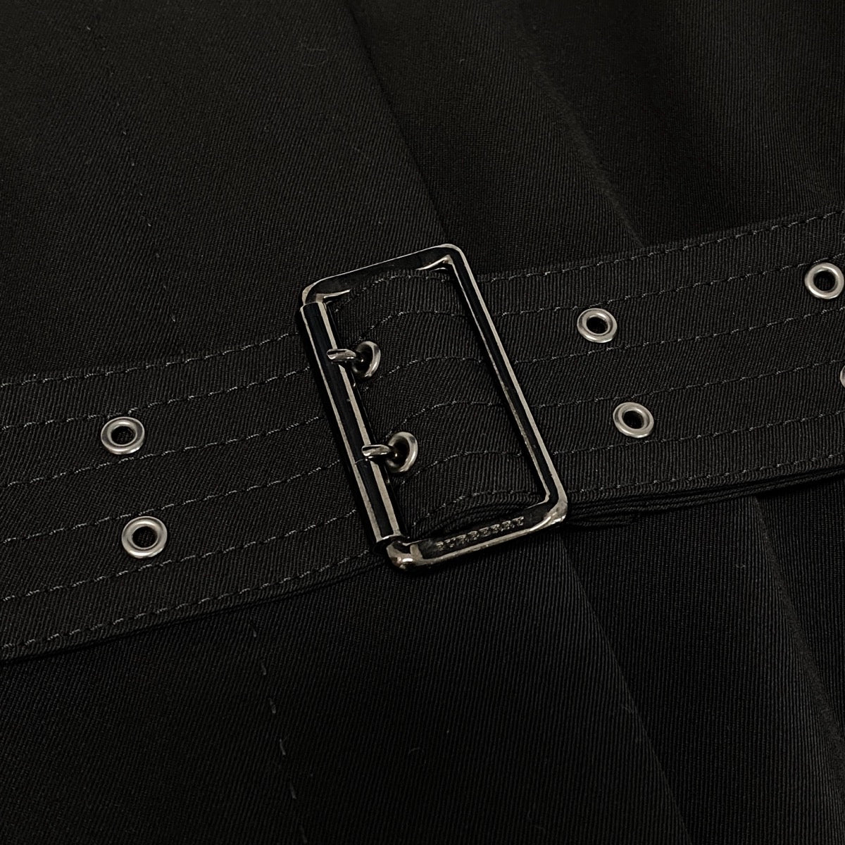 j16 BURBERRY LONDON ロングコート ウエストベルト  11サイズ ブラック ウール100％ レディース 女性用u02t