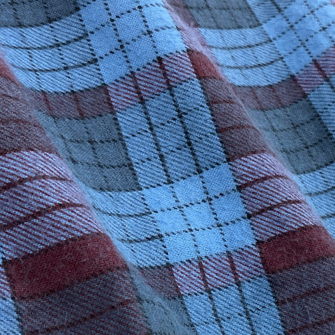 77j28 Rebuild by Needles リビルド バイ ニードルズ 再構築シャツ 長袖シャツ チェック  5-44-1 Lサイズ ブルー系 メンズu02t