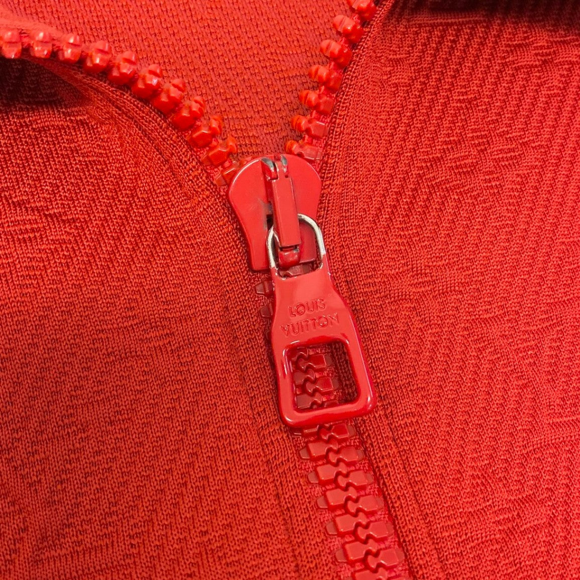 Id15 LOUIS VUITTON ルイヴィトン LV モノグラム ジップジャケット Monogram Zip Jacket サイズS レッド ブルゾンt18r