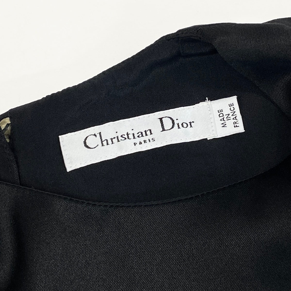 Ei7 Christian Dior クリスチャンディオール ガリアーノ期 ノースリーブカットソー トップス 38 ブラック シルク100％ レディースo07t