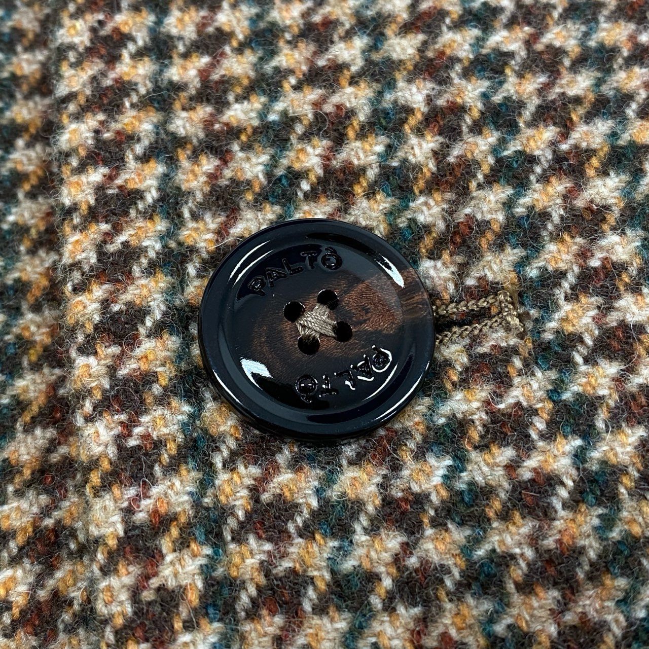 27L12 PALTO パルト チェスターコート ミドル丈 アウター ハウンドトゥース 46 ブラウン系 メンズ 男性用u02t