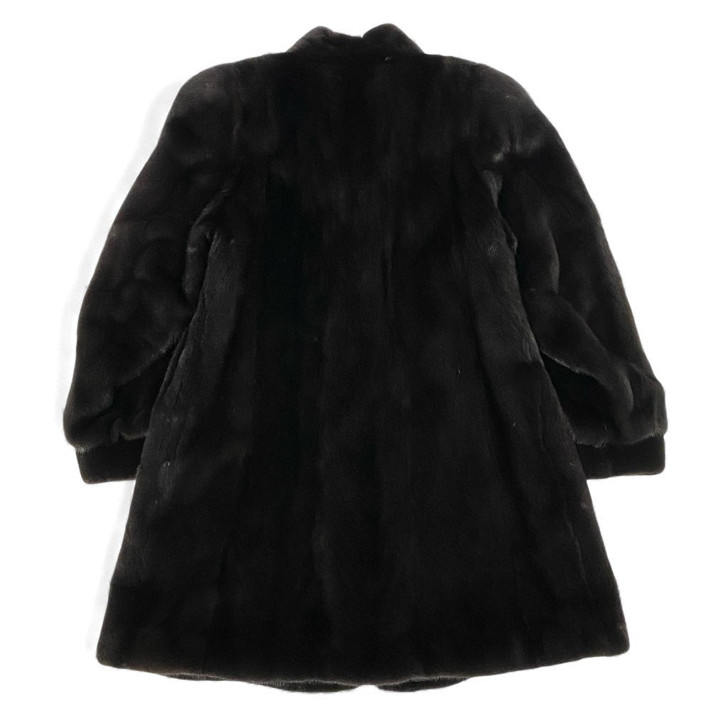 10L15 BLACKGLAMA ブラックグラマ 最高級毛皮 マホガニーミンク ロングコート サイズF ブラック MINK FUR ポケット有t18r