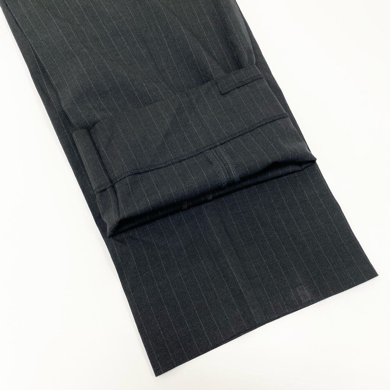 3k28 Brooks Brothers ブルックスブラザーズ セットアップスーツ シングル 3B ストライプ柄 背抜き ウール混 メンズ 紳士服 ビジネス 40REG ブラックu02t